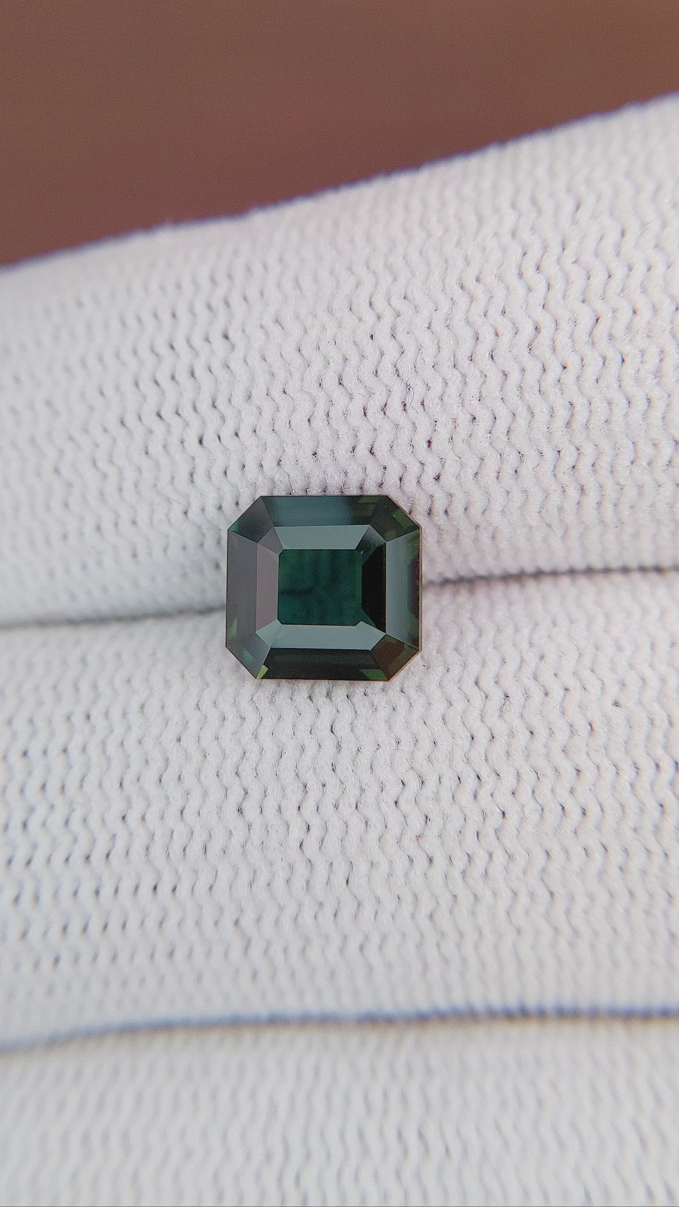 2.17 Ct. Bluish Green Sapphire from Madagascar Size Video