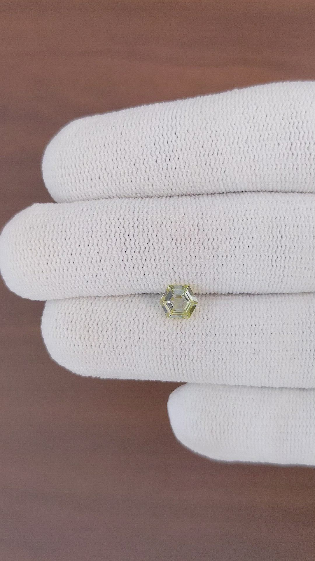 0.93 Ct. Yellow Sapphire from Tanzania Size Video