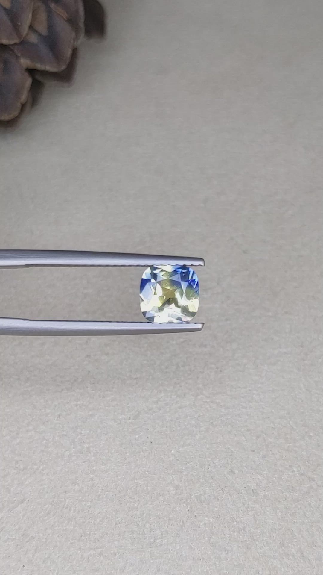 1.29 Ct. Bi Color Sapphire from Ceylon (Sri Lanka) Size Video