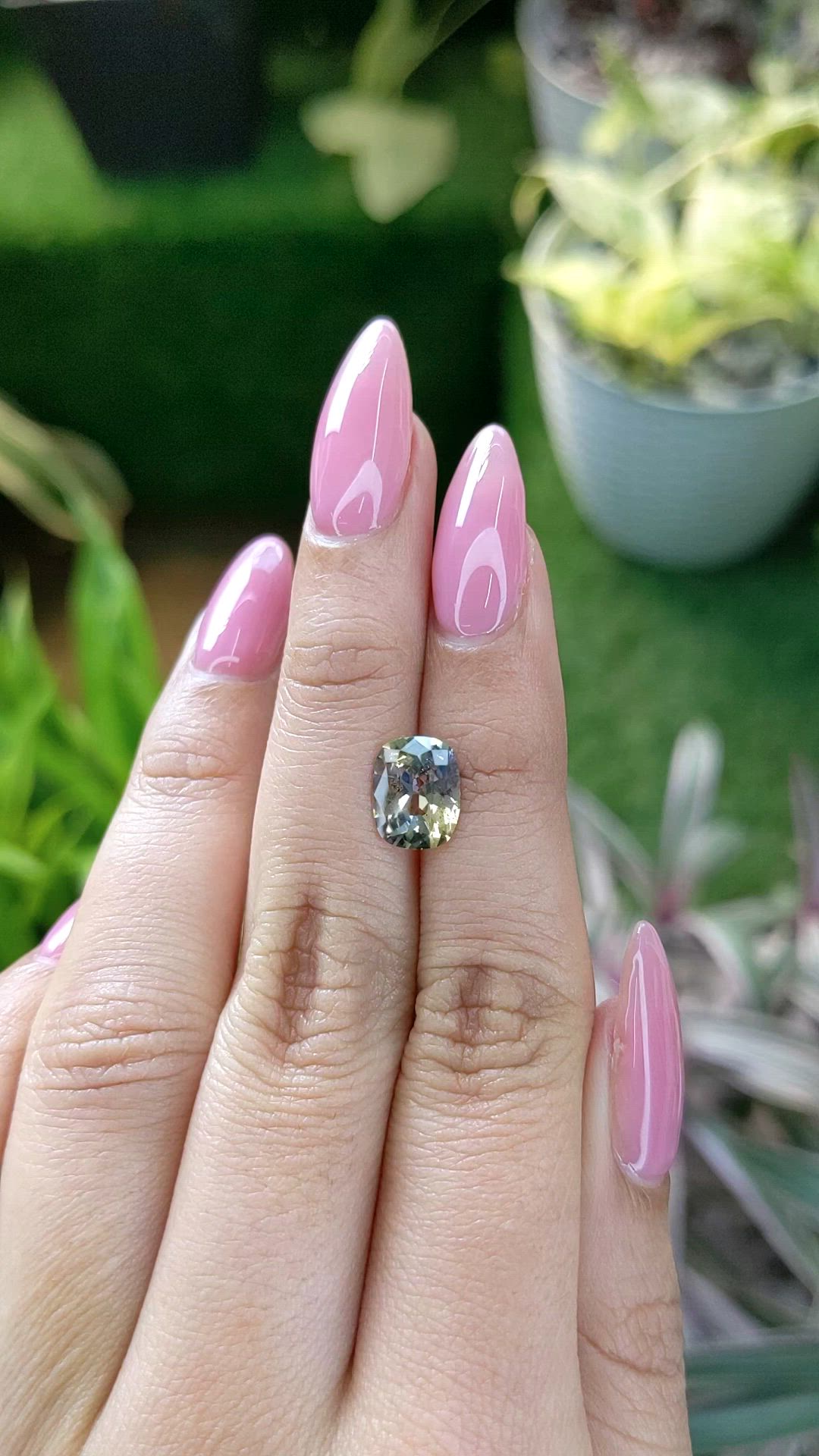 2.29 Ct. Bi Color Sapphire from Ceylon (Sri Lanka) Size Video