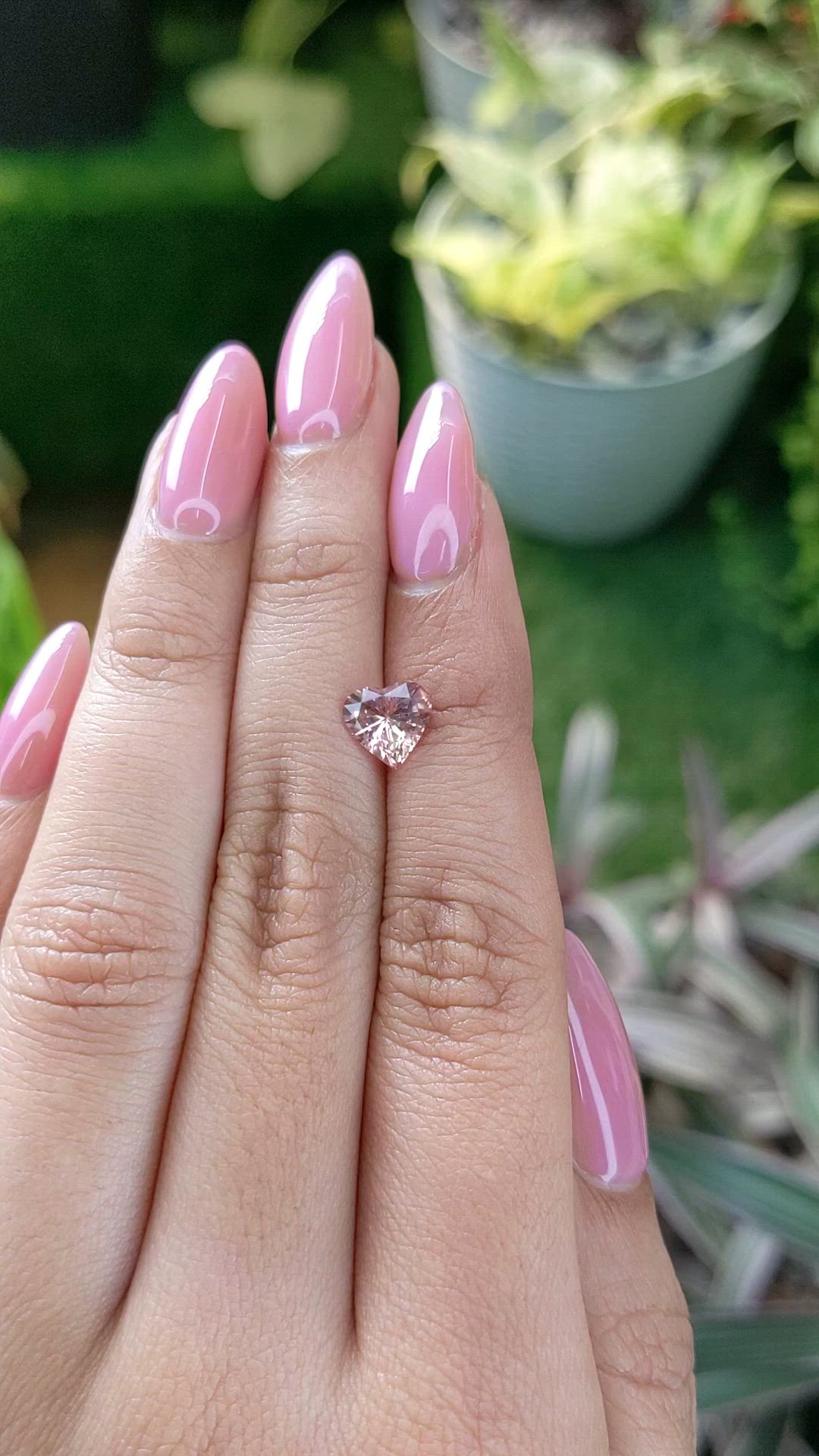 1.46 Ct. Peach Sapphire from Ceylon (Sri Lanka) Size Video