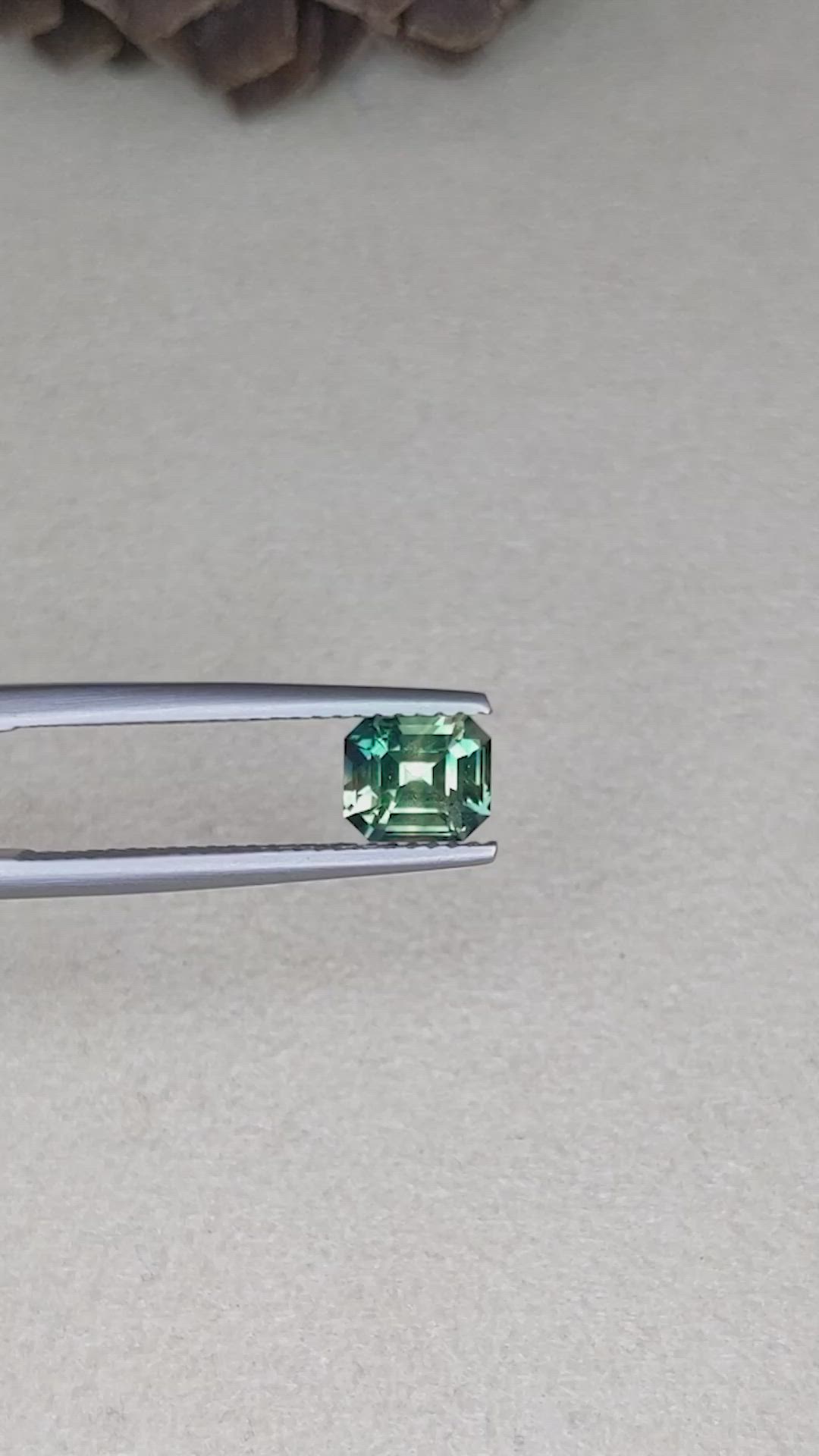 1.27 Ct. Bluish Green Sapphire from Ceylon (Sri Lanka) Size Video