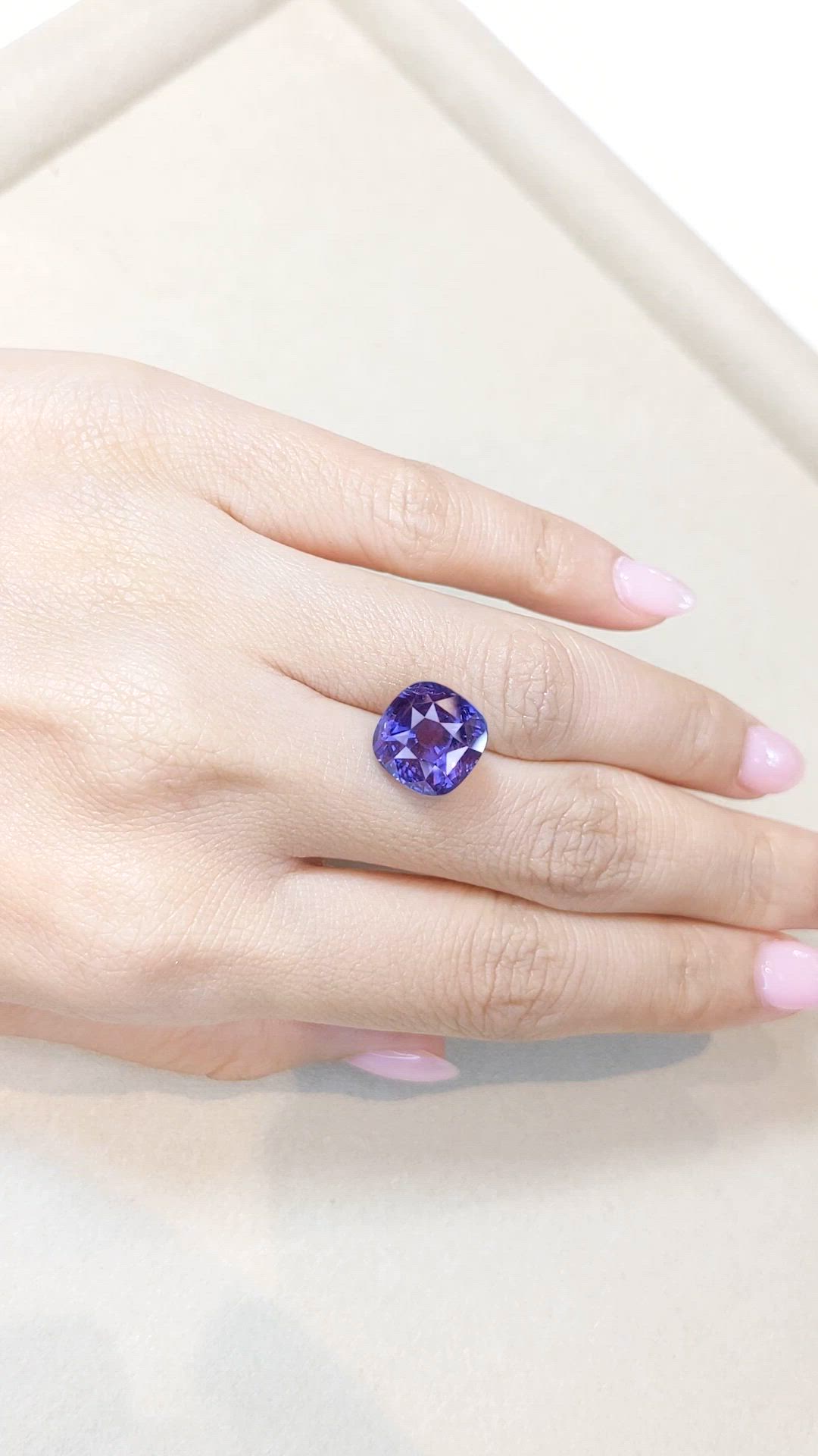 10.31 Ct. Color Change Sapphire from Ceylon (Sri Lanka) Size Video