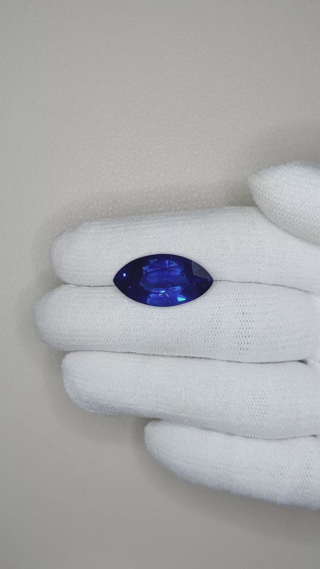 12.18 Ct. Blue Sapphire from Ceylon (Sri Lanka) Size Video
