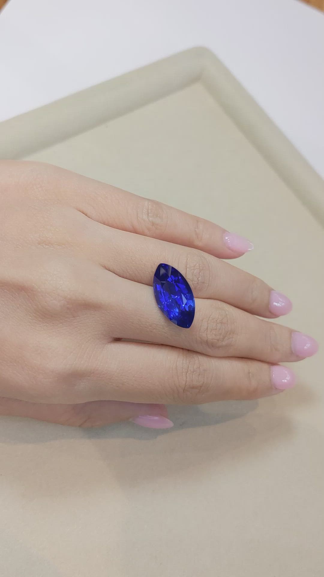 12.18 Ct. Blue Sapphire from Ceylon (Sri Lanka) Size Video