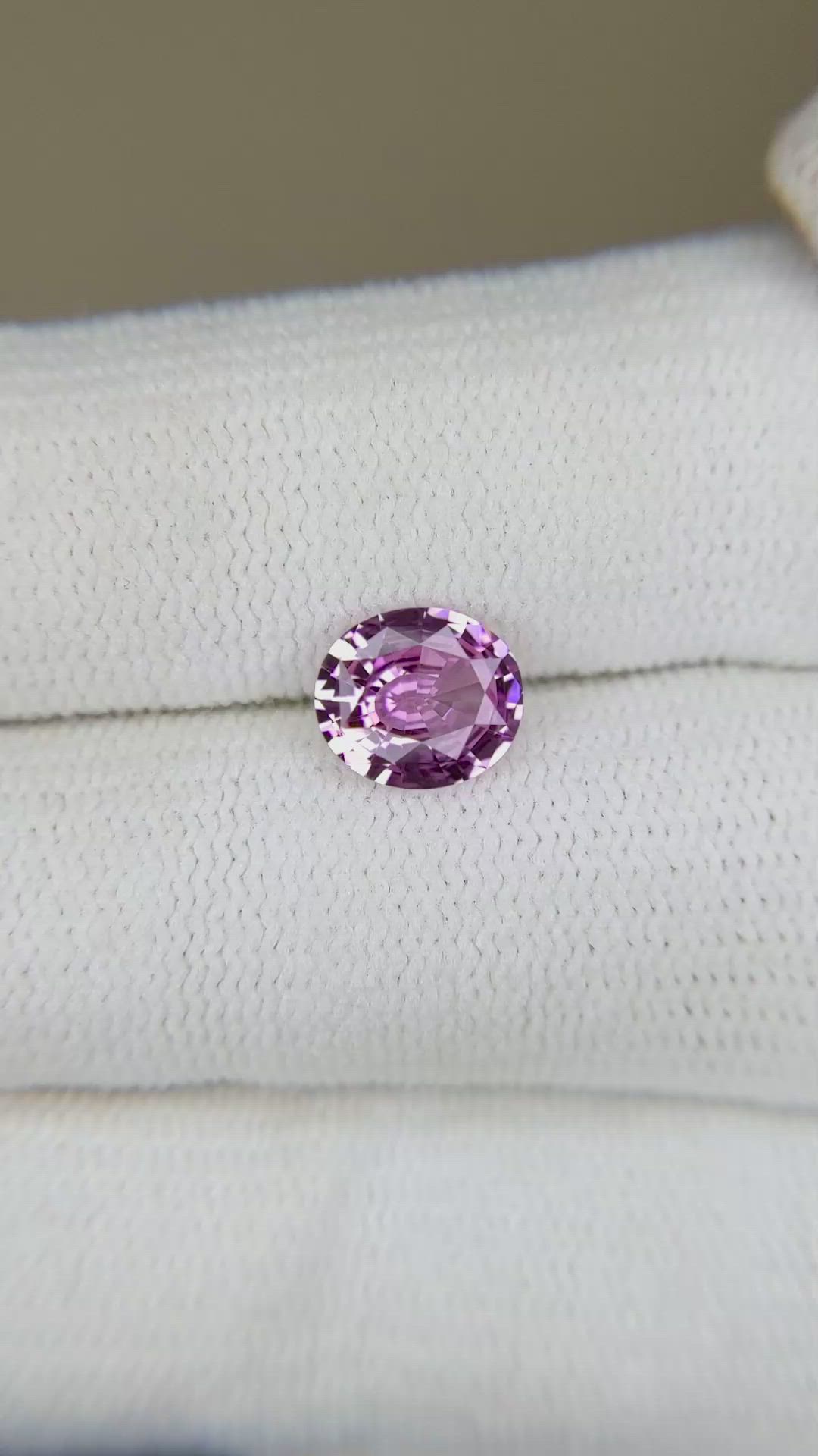 1.25 Ct. Pink Sapphire from Ceylon (Sri Lanka) Size Video