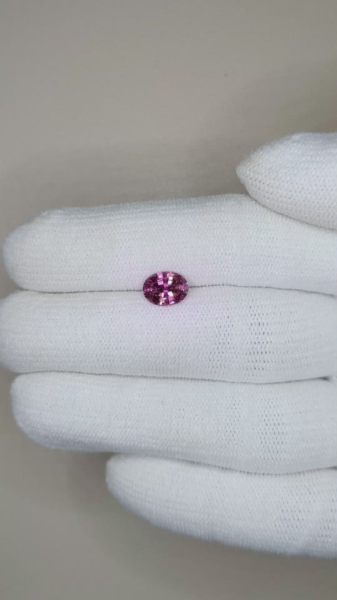 1.17 Ct. Pink Sapphire from Ceylon (Sri Lanka) Size Video