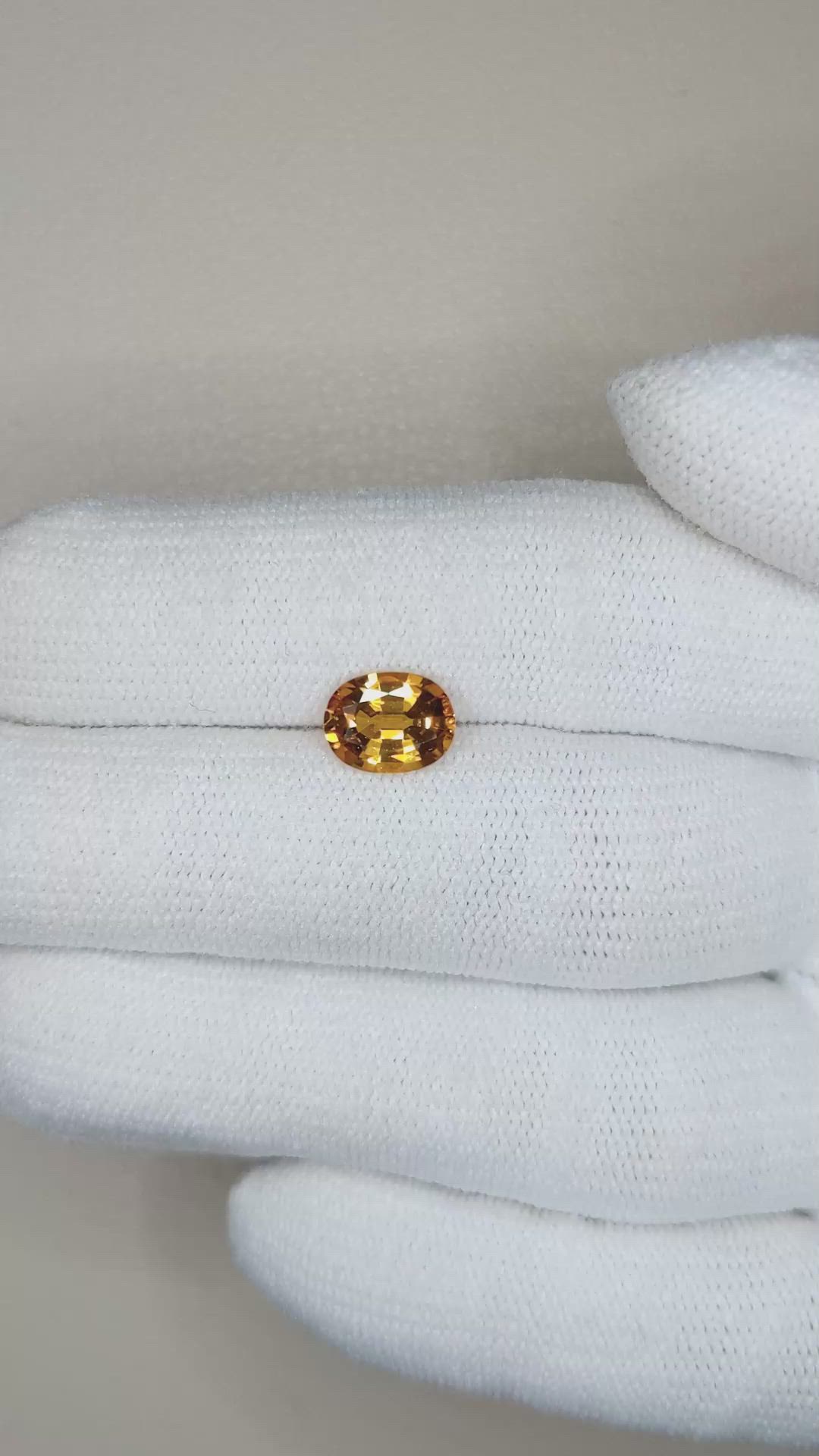 1.46 Ct. Yellow Sapphire from Ceylon (Sri Lanka) Size Video