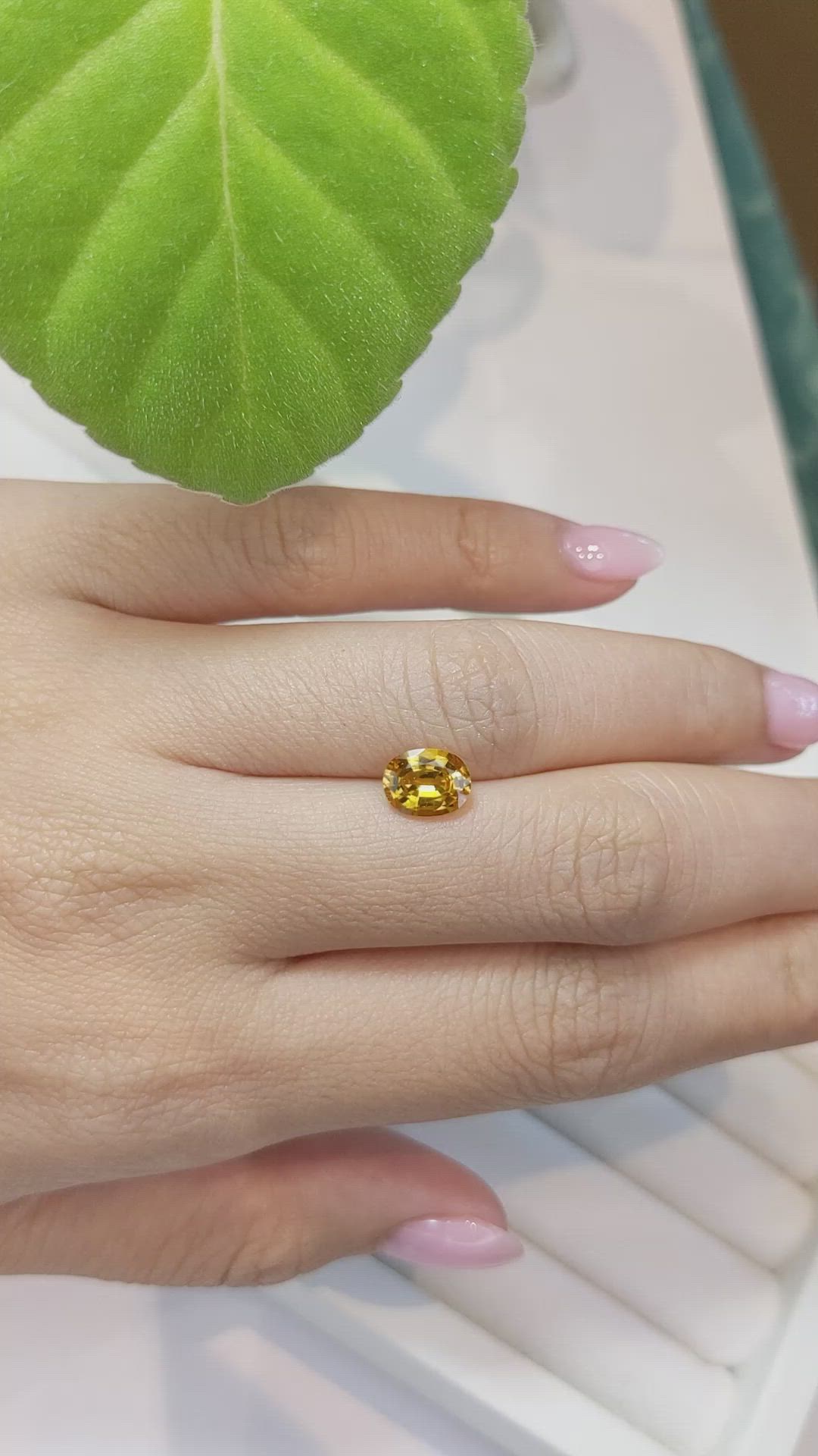 1.46 Ct. Yellow Sapphire from Ceylon (Sri Lanka) Size Video