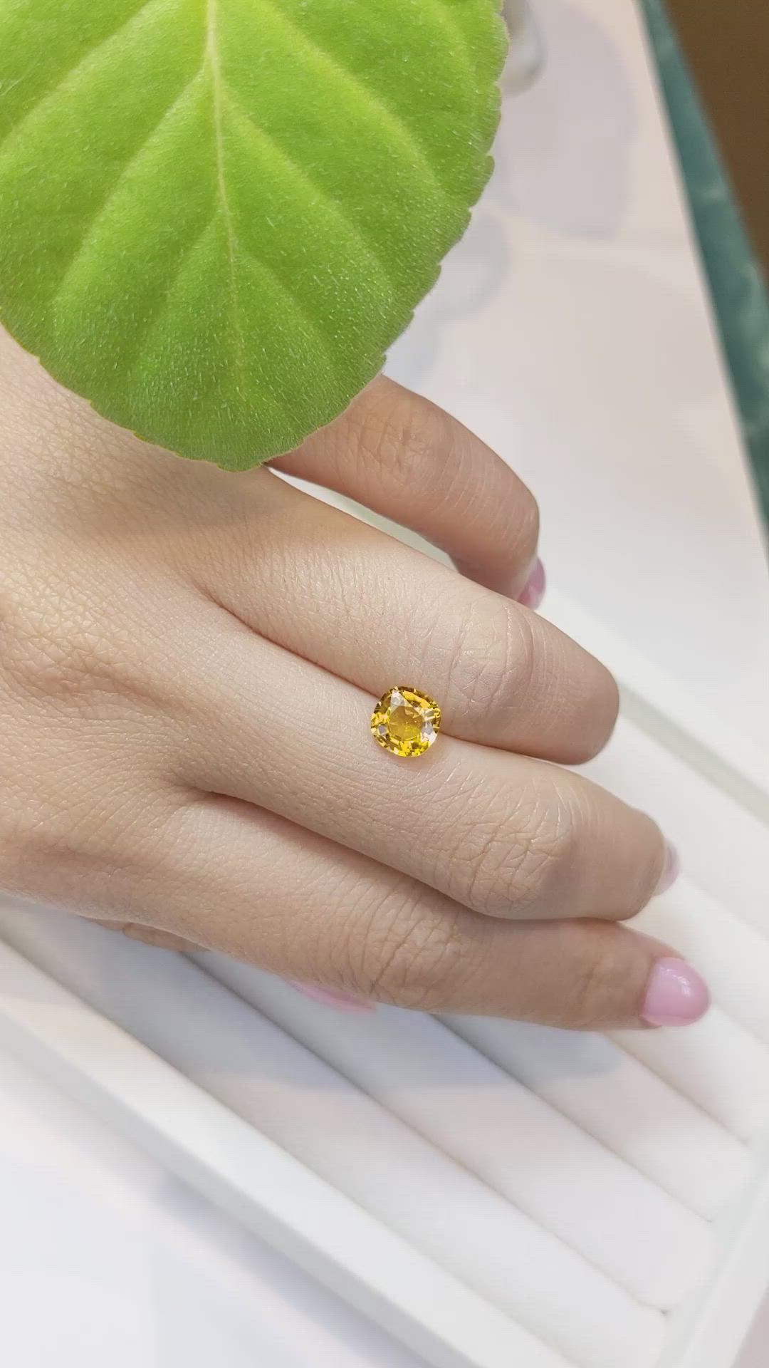 1.47 Ct. Yellow Sapphire from Ceylon (Sri Lanka) Size Video