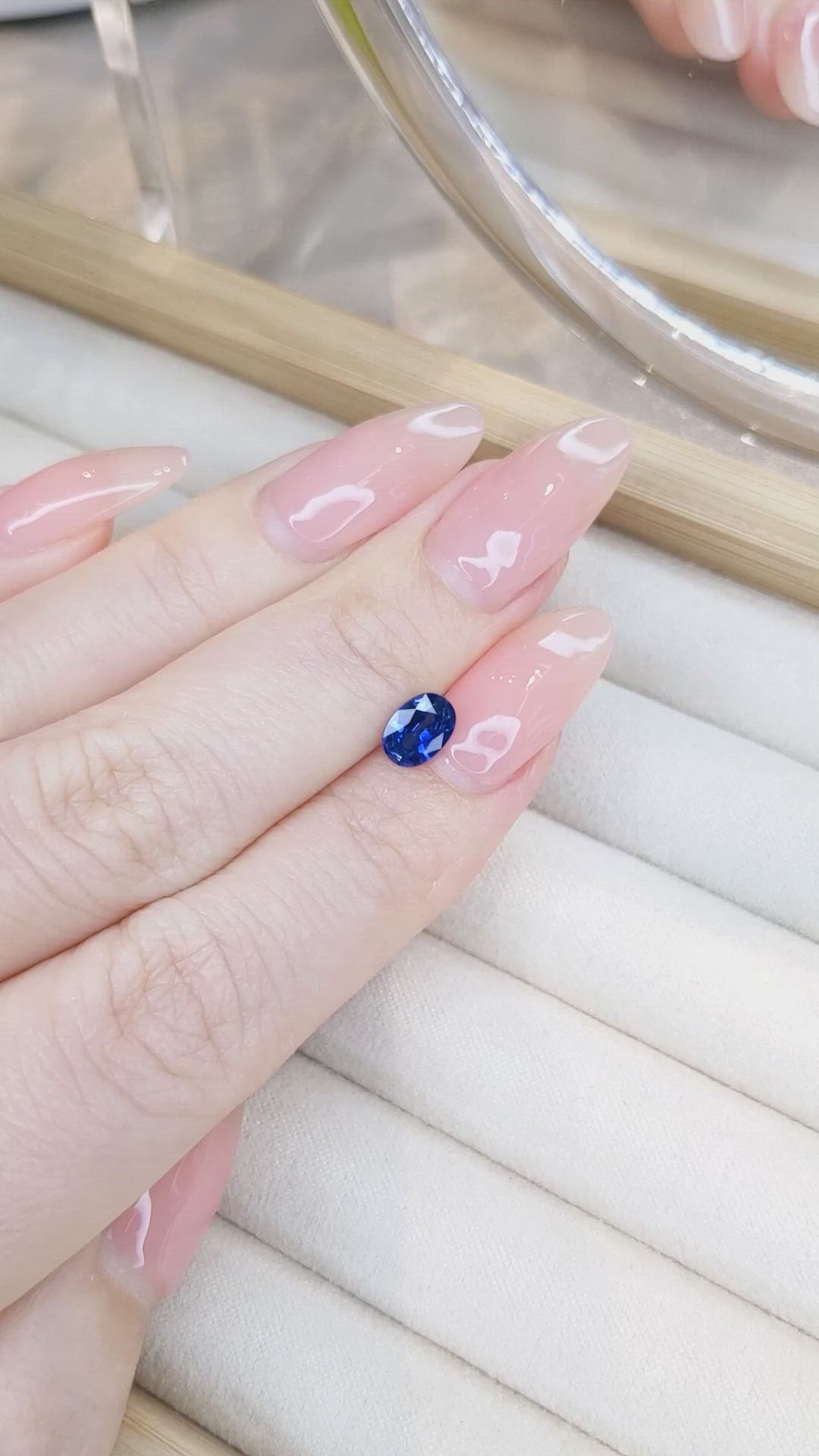 0.80 Ct. Blue Sapphire from Ceylon (Sri Lanka) Size Video