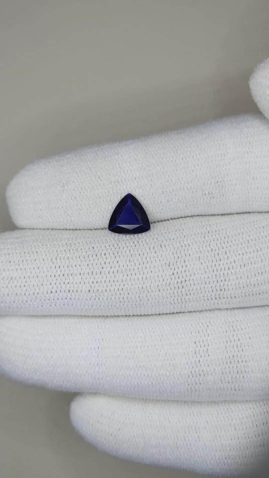 1.16 Ct. Blue Sapphire from Ceylon (Sri Lanka) Size Video