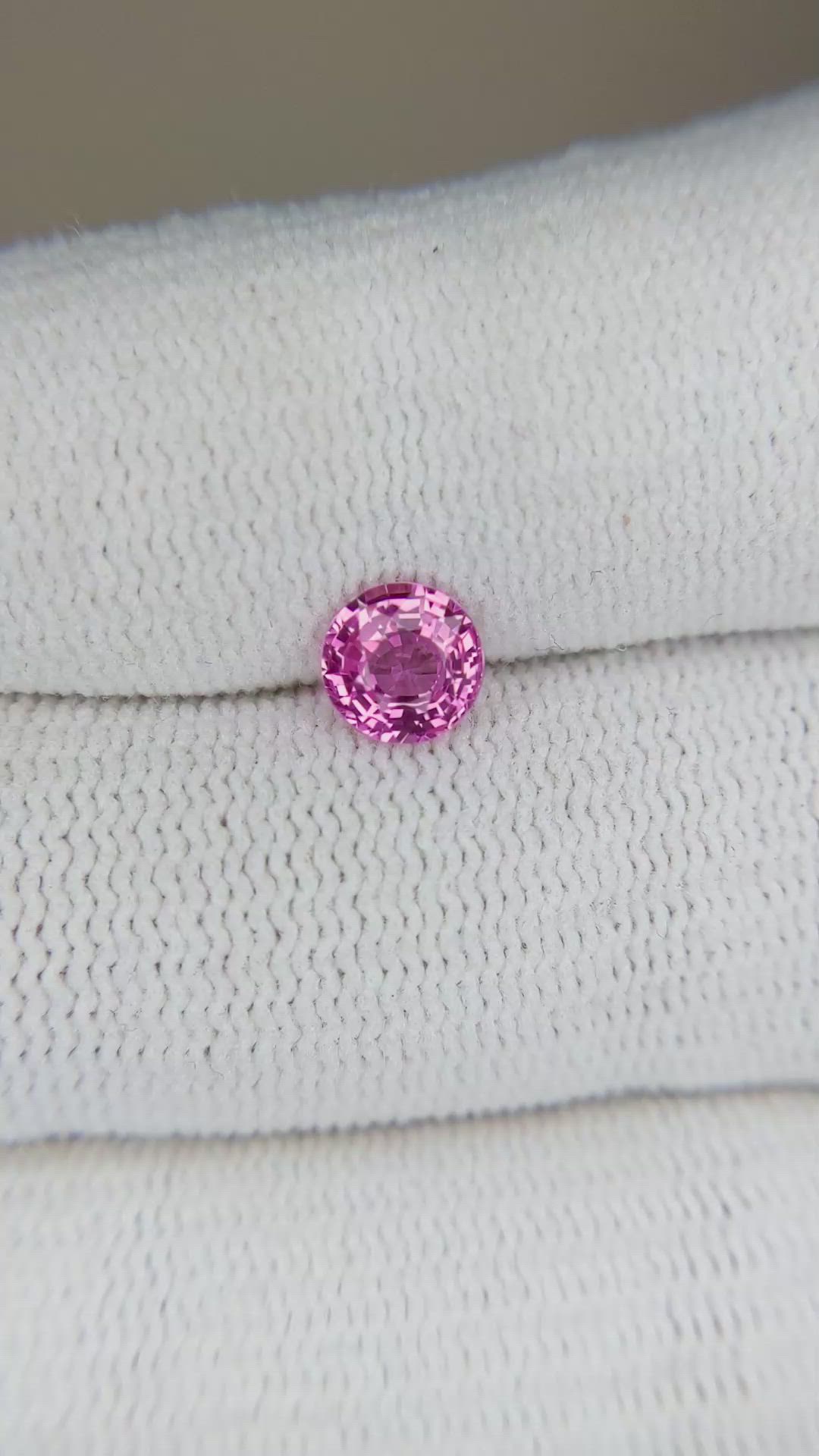 0.92 Ct. Pink Sapphire from Ceylon (Sri Lanka) Size Video