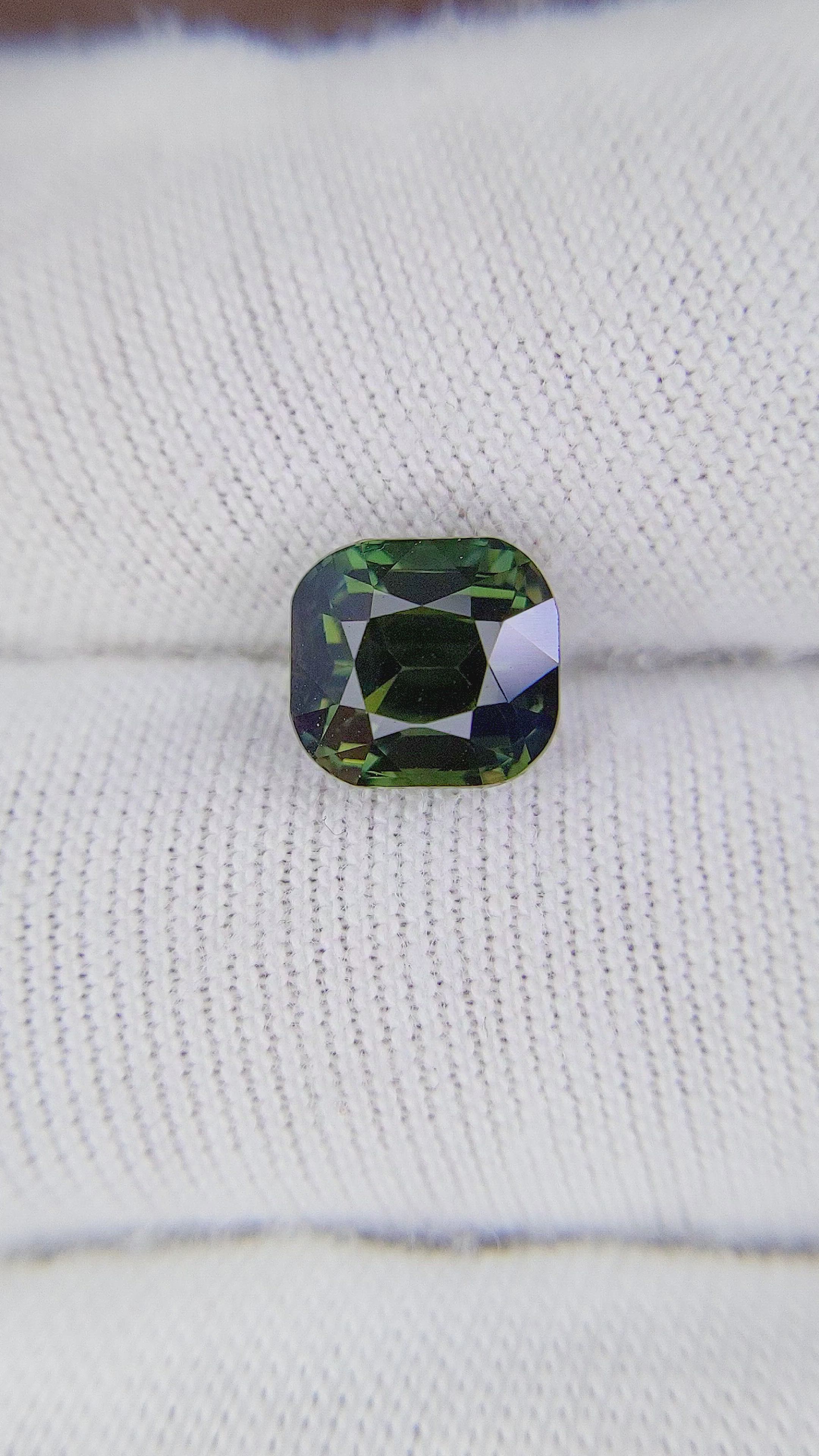 3.04 Ct. Green Sapphire from Tanzania Size Video