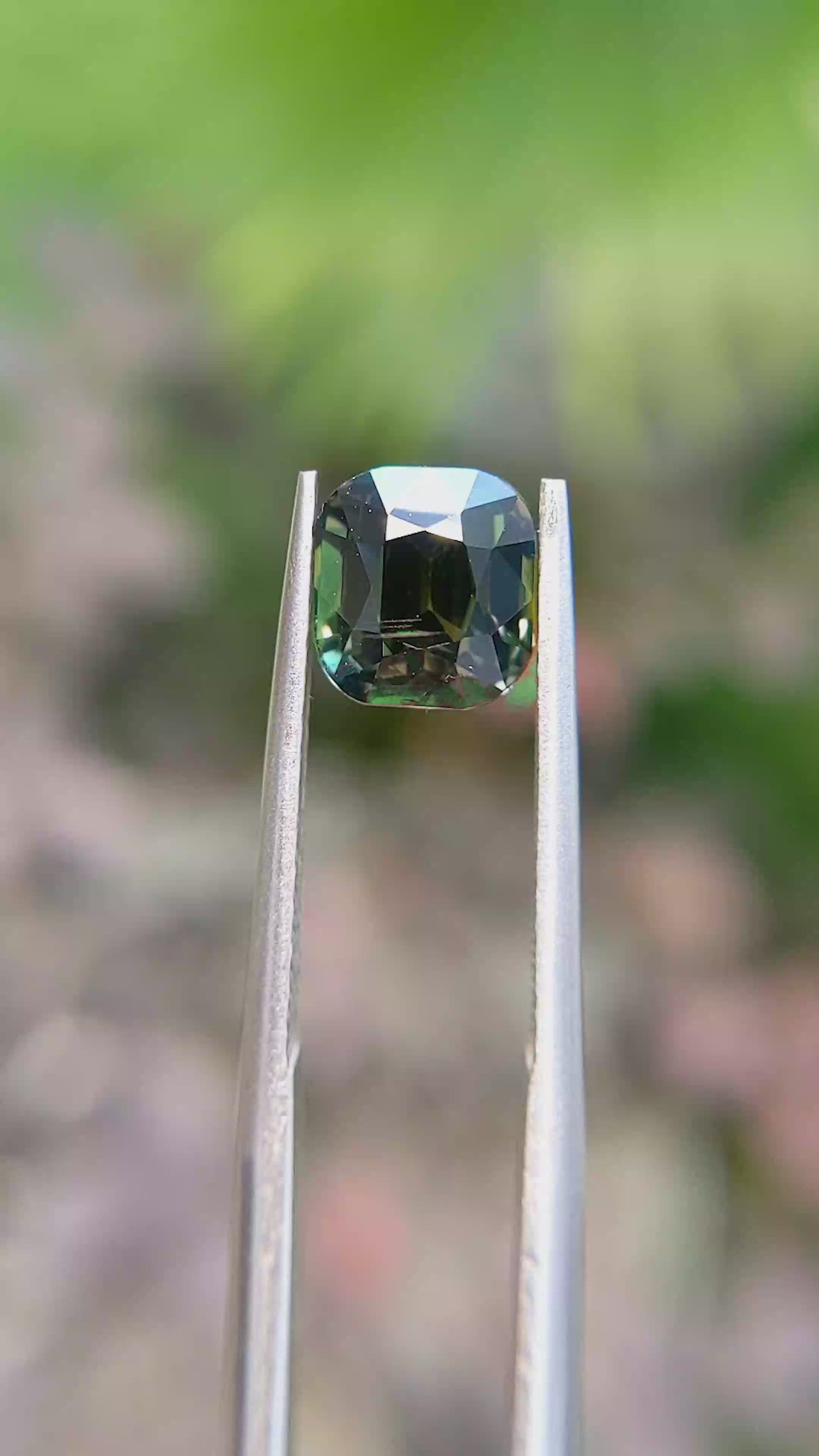 3.04 Ct. Green Sapphire from Tanzania Size Video
