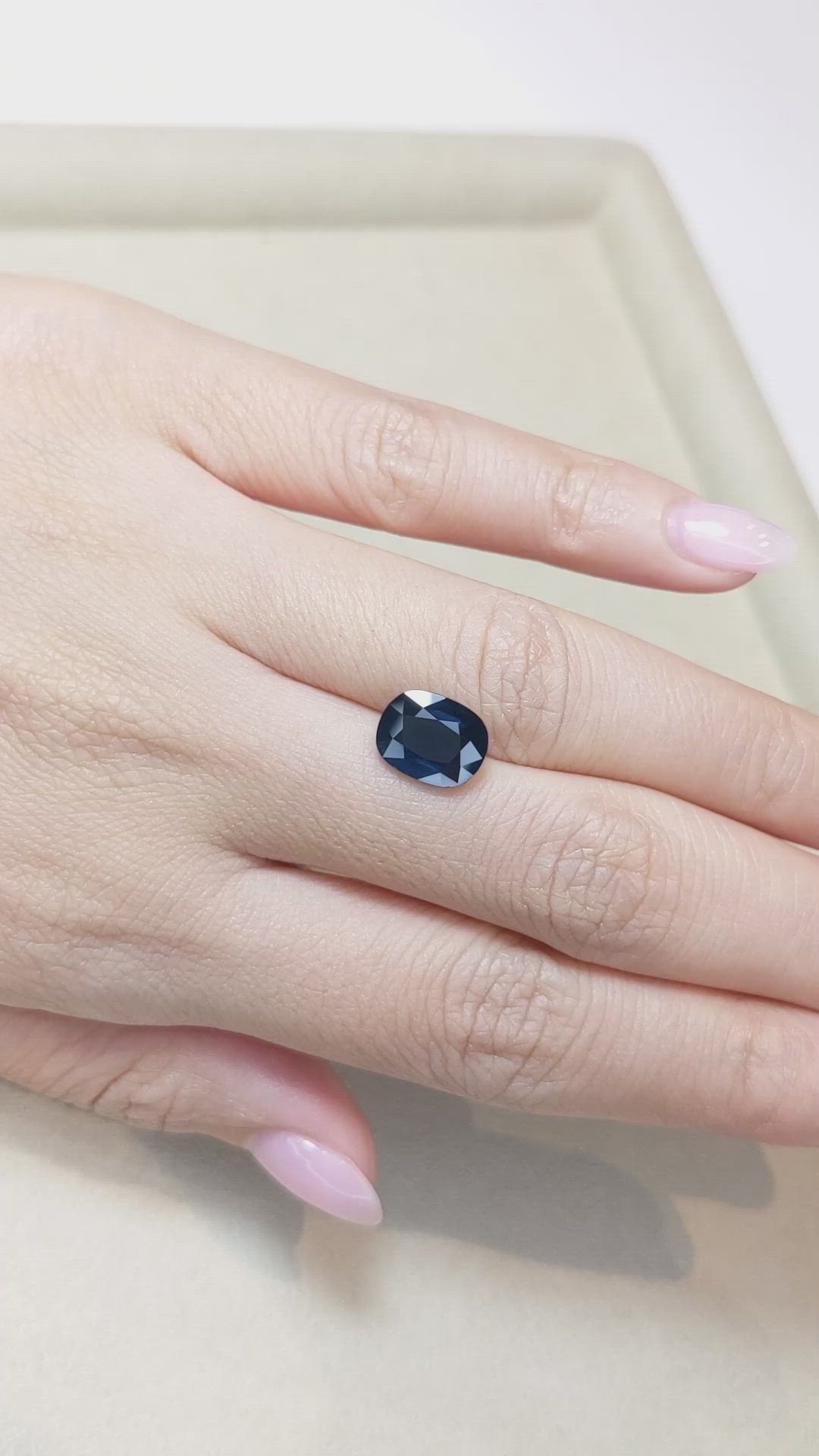 3.43 Ct. Blue Sapphire from Ethiopia Size Video