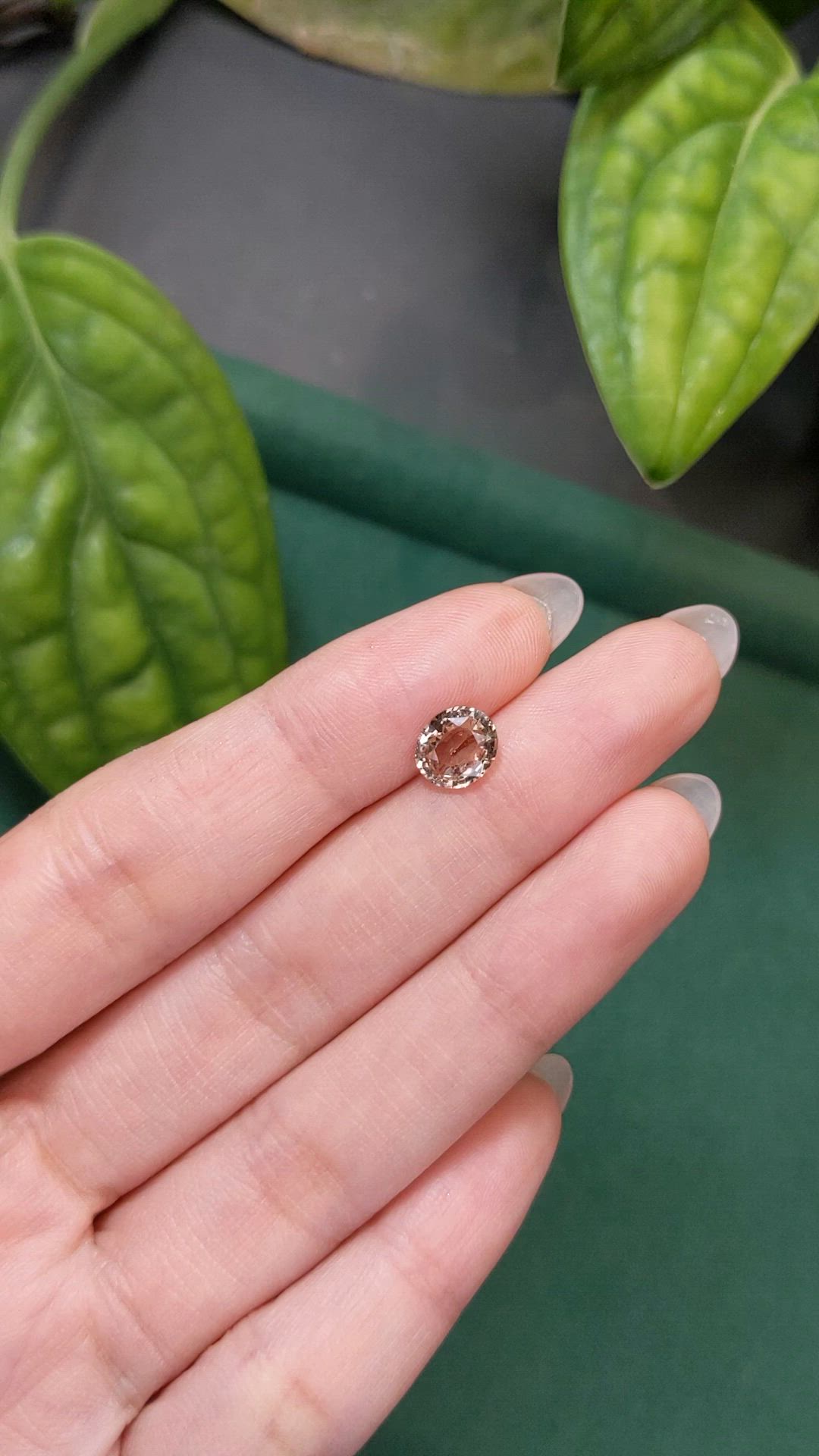 1.53 Ct. Pinkish Brown Sapphire from Ceylon (Sri Lanka) Size Video