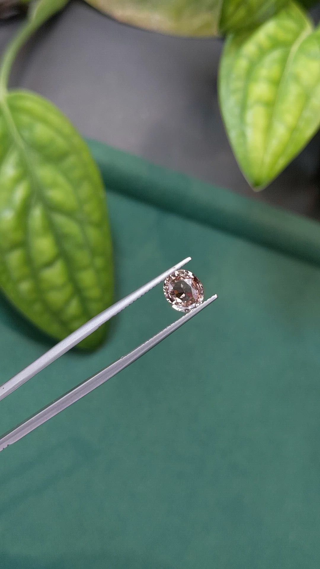 1.53 Ct. Pinkish Brown Sapphire from Ceylon (Sri Lanka) Size Video