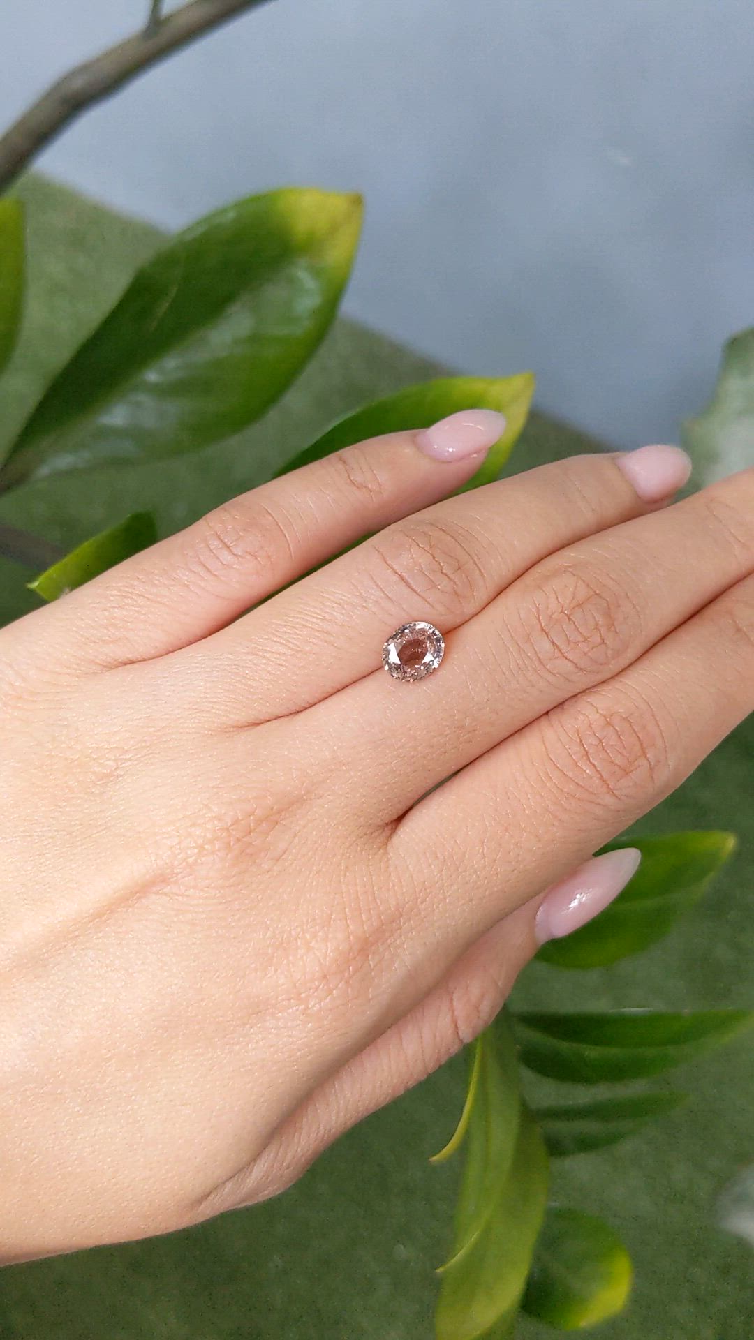 1.53 Ct. Pinkish Brown Sapphire from Ceylon (Sri Lanka) Size Video