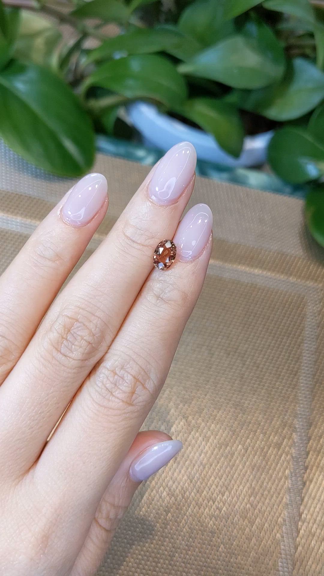 1.46 Ct. Orangish Brown Sapphire from Ceylon (Sri Lanka) Size Video