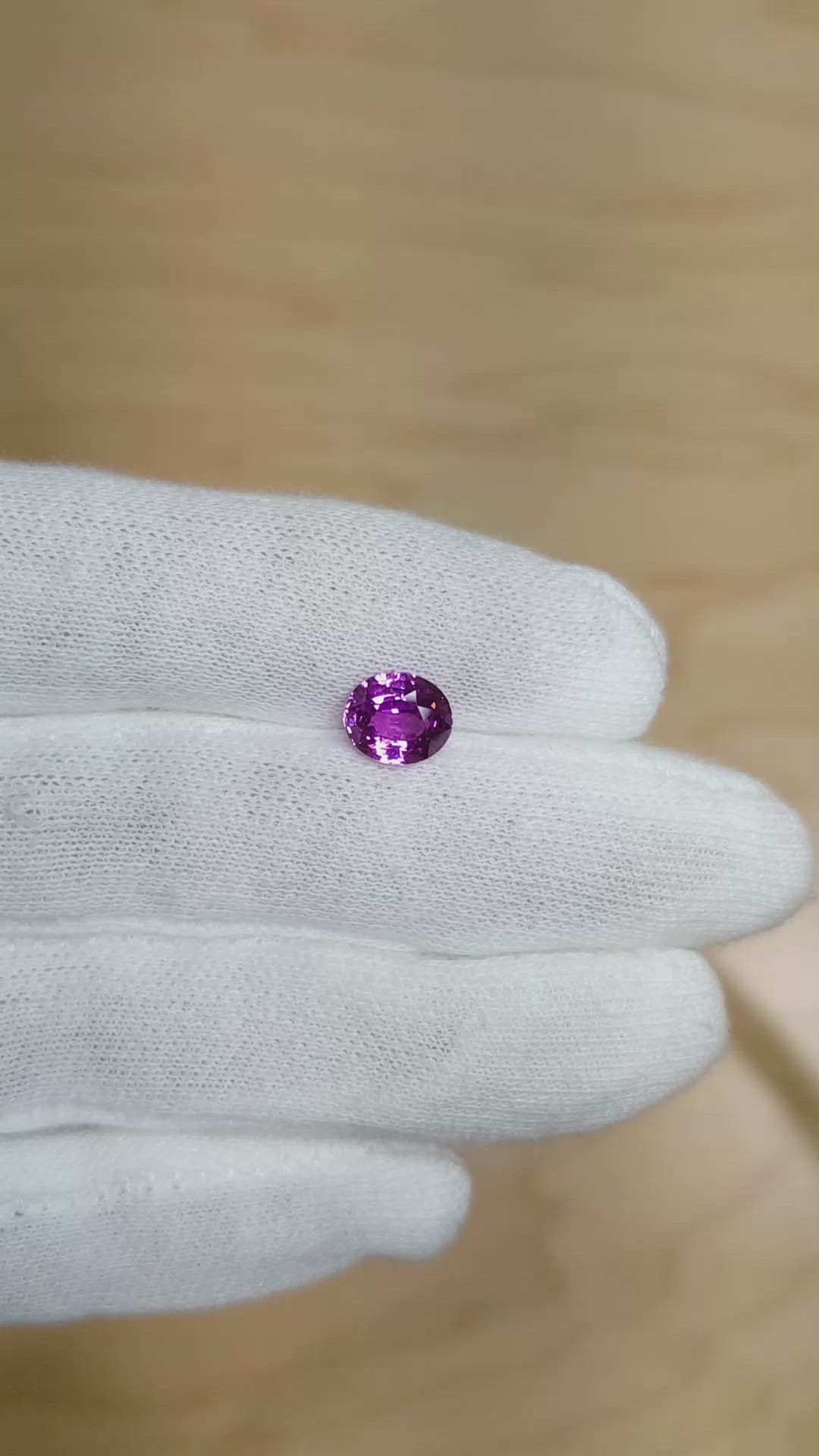 2.05 Ct. Purple Sapphire from Ceylon (Sri Lanka) Size Video
