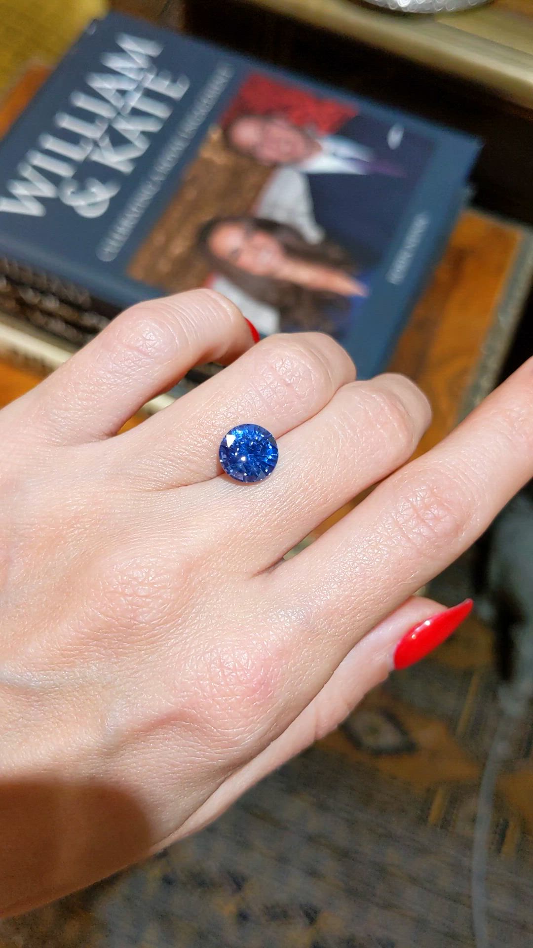 4.10 Ct. Blue Sapphire from Madagascar Size Video