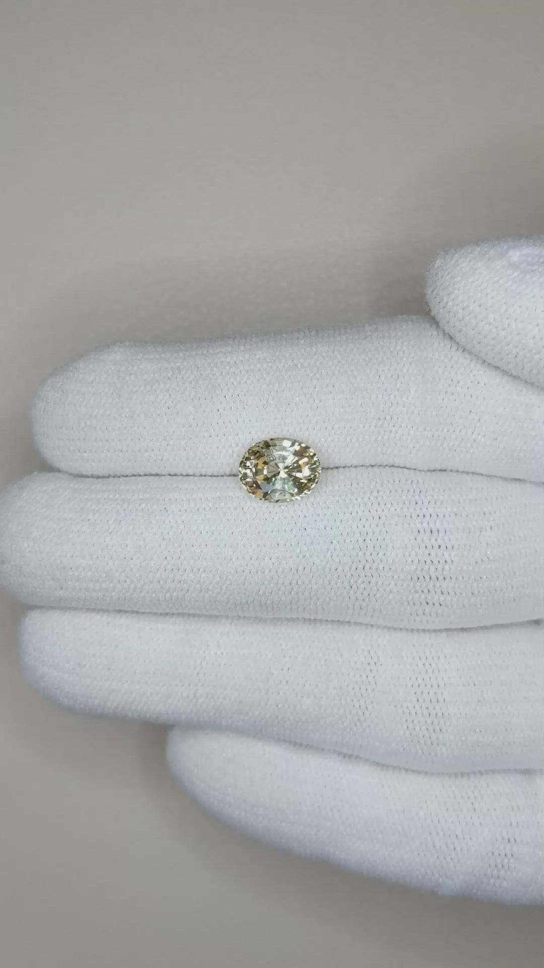 1.76 Ct. Yellow Sapphire from Ceylon (Sri Lanka) Size Video