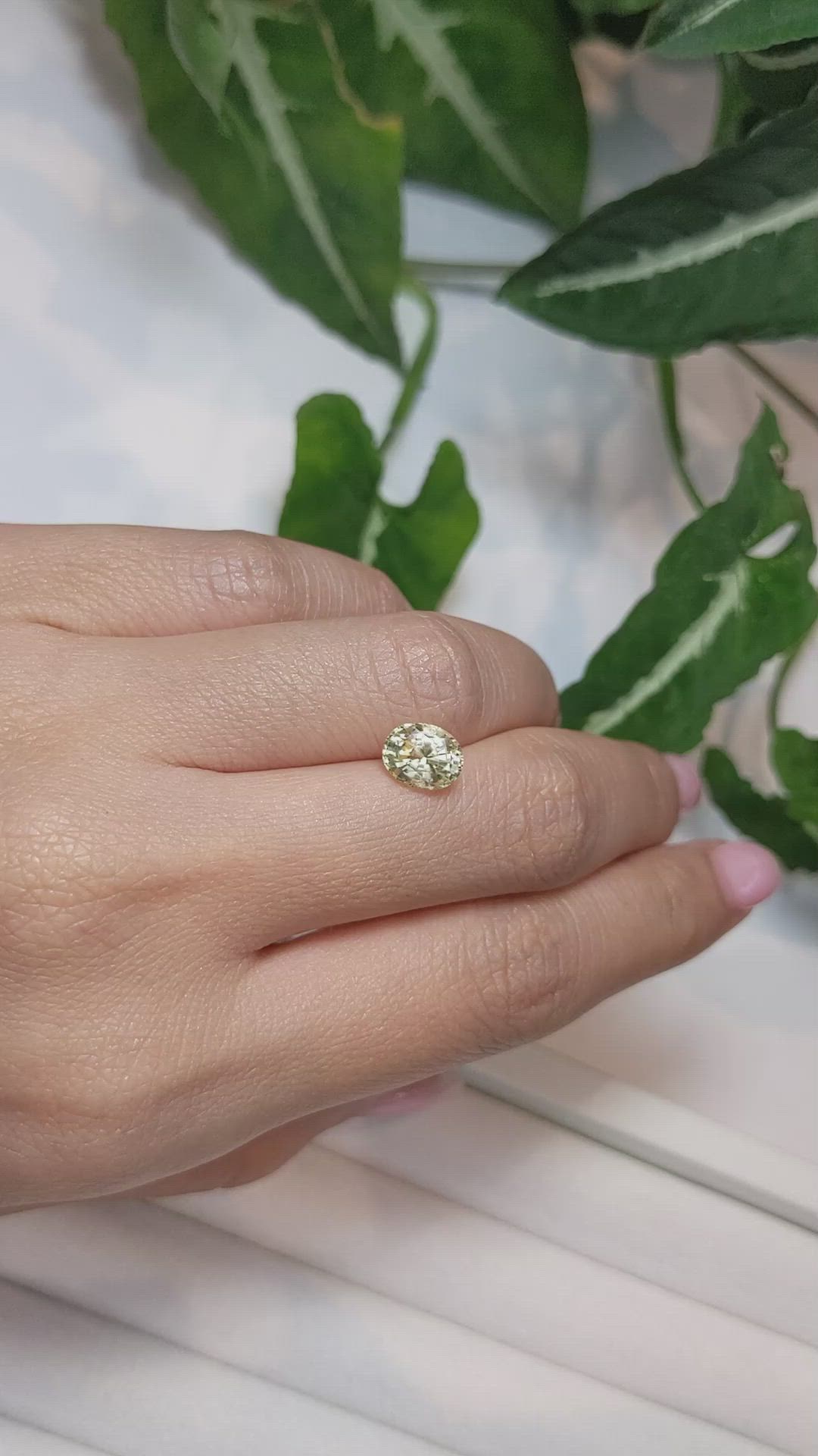 1.76 Ct. Yellow Sapphire from Ceylon (Sri Lanka) Size Video