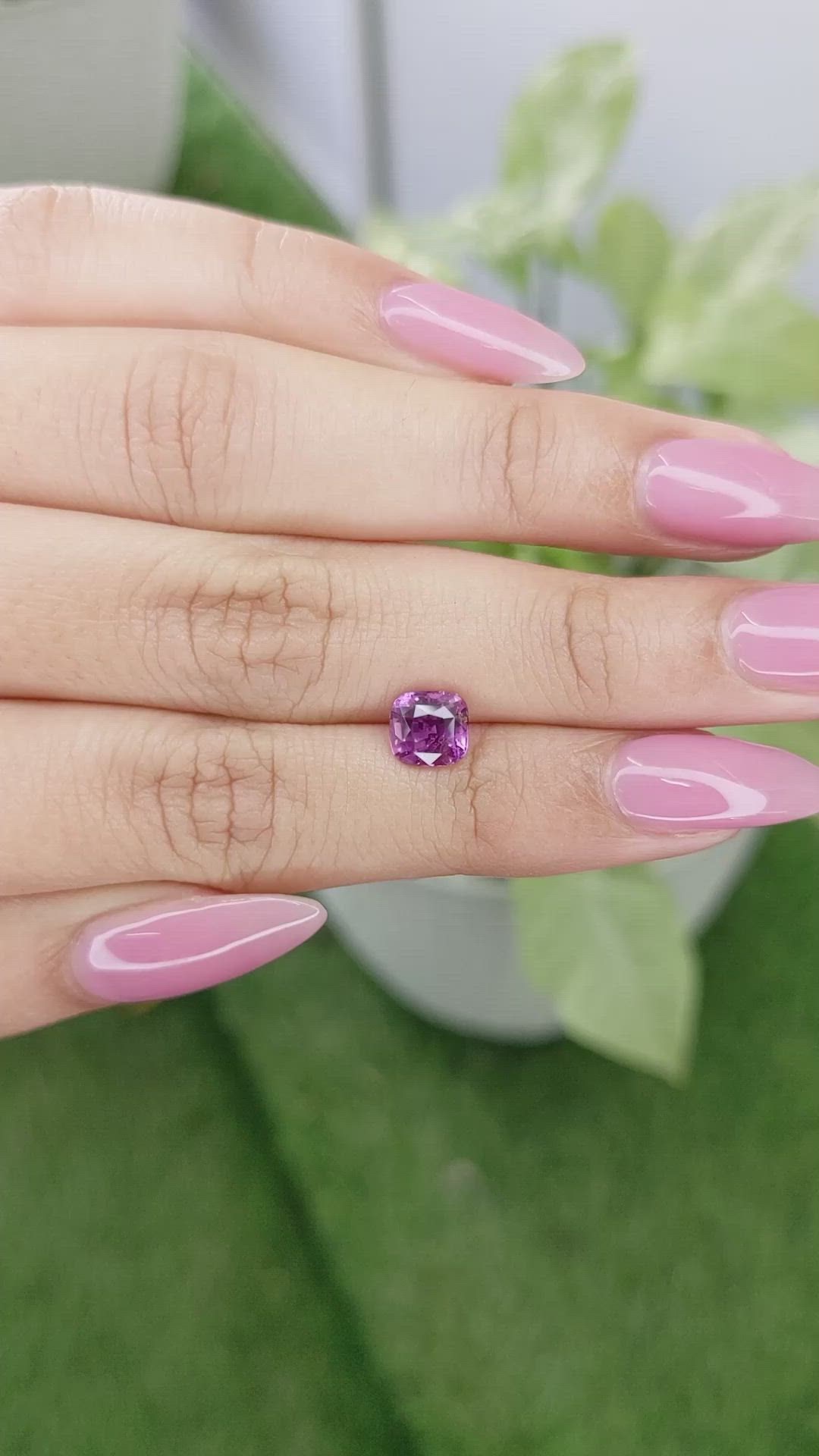 1.66 Ct. Purple Sapphire from Madagascar Size Video