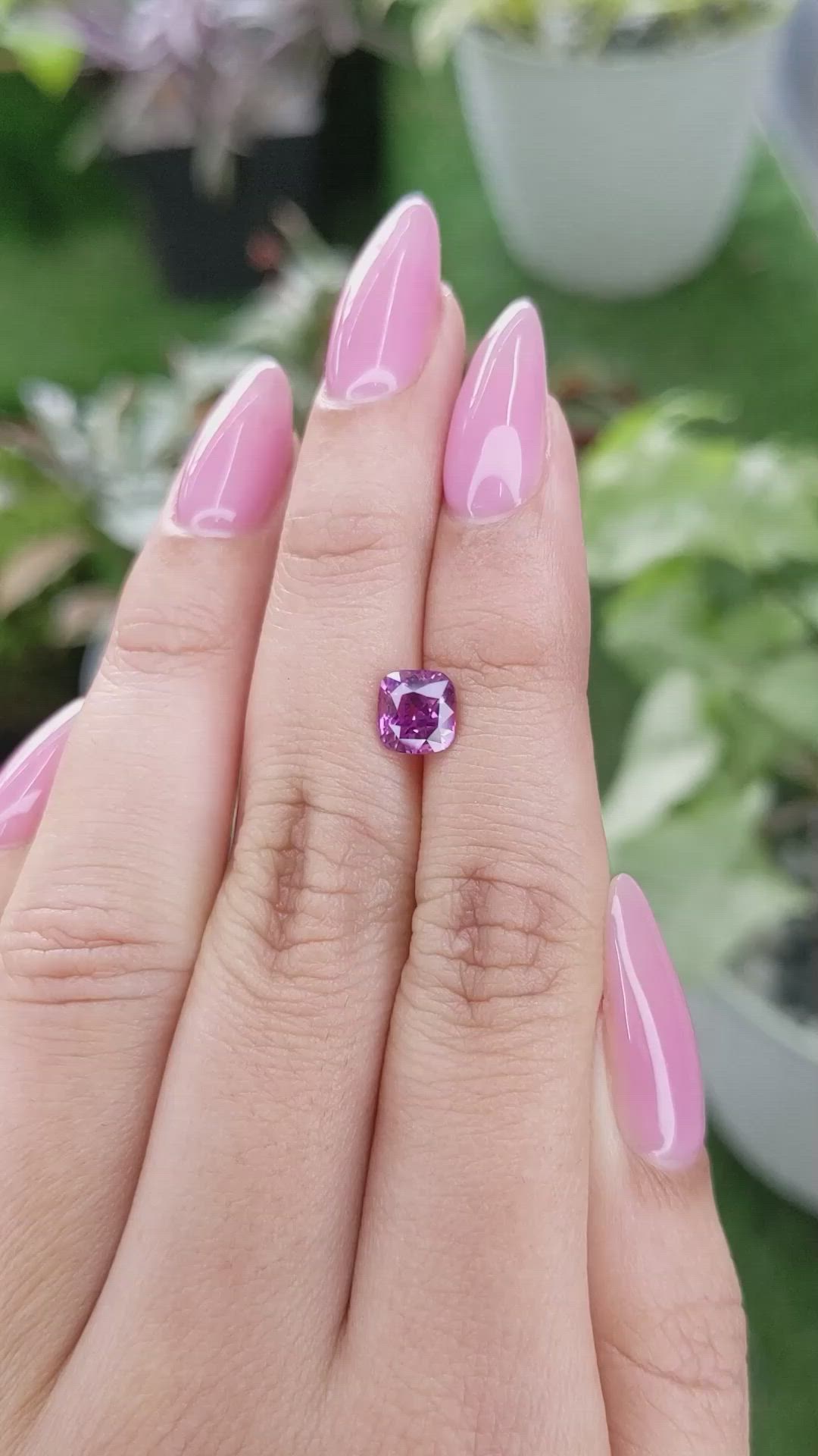 1.66 Ct. Purple Sapphire from Madagascar Size Video