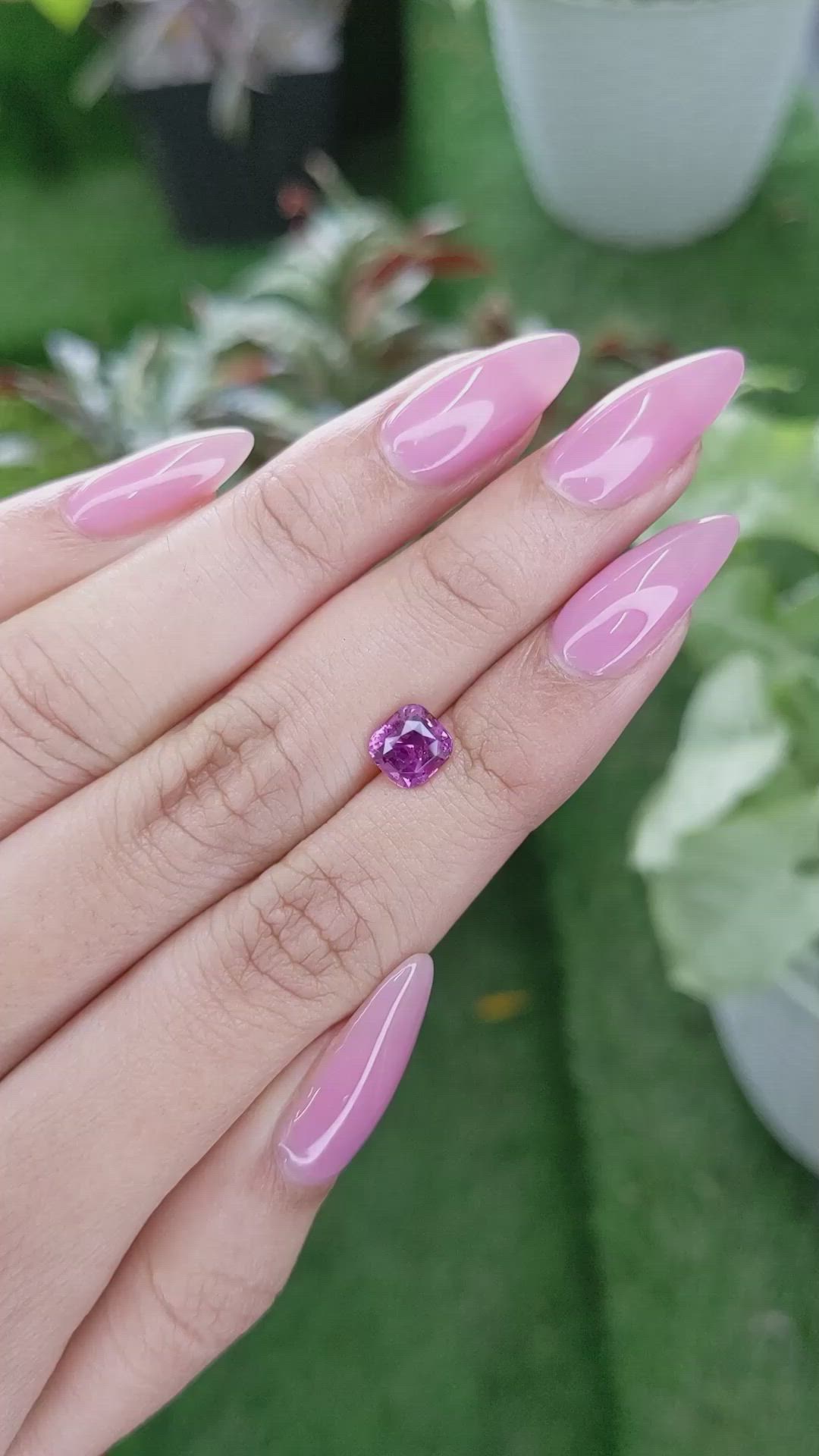 1.66 Ct. Purple Sapphire from Madagascar Size Video