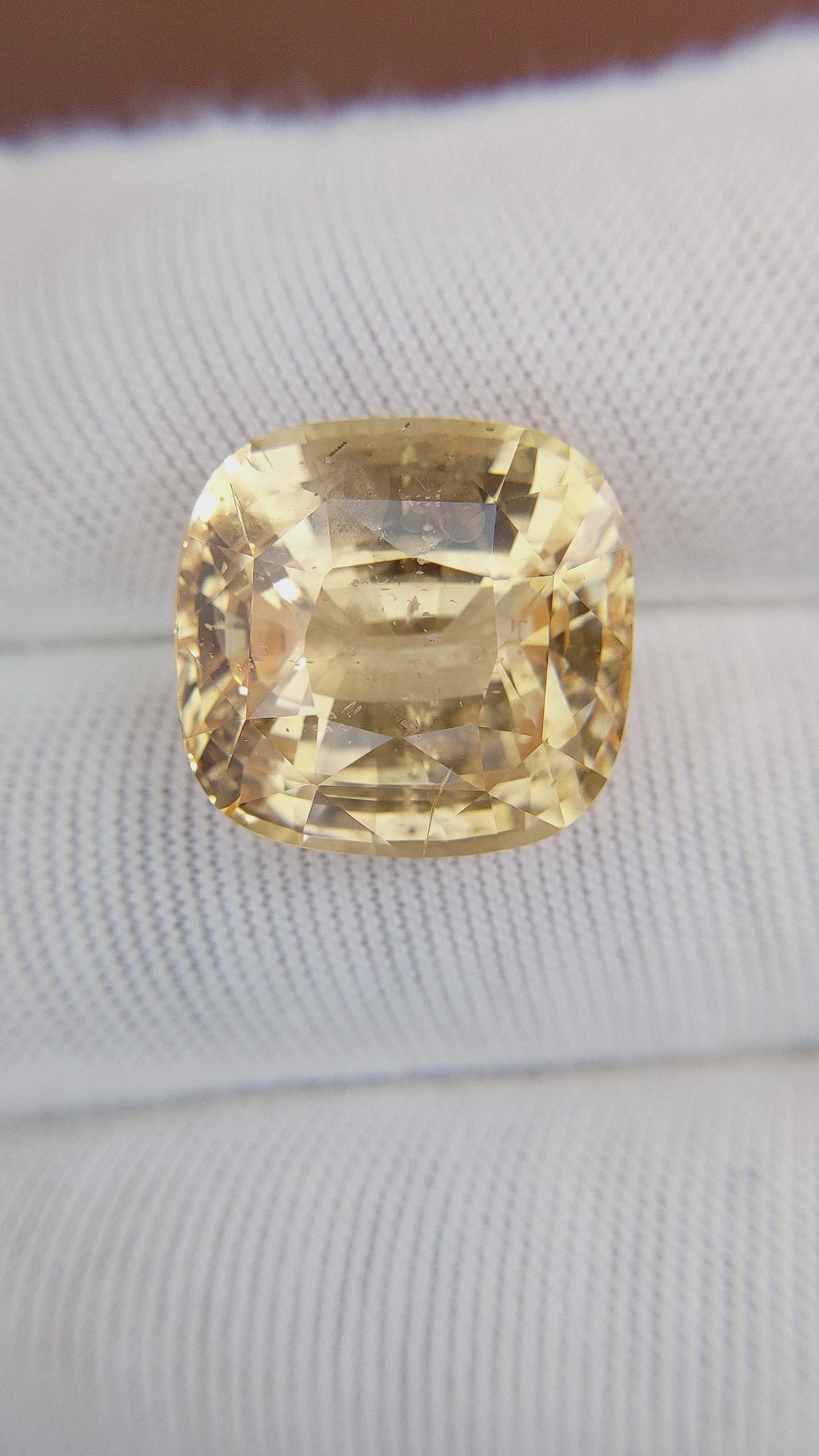 23.94 Ct. Yellowish Orange Sapphire from Ceylon (Sri Lanka) Size Video