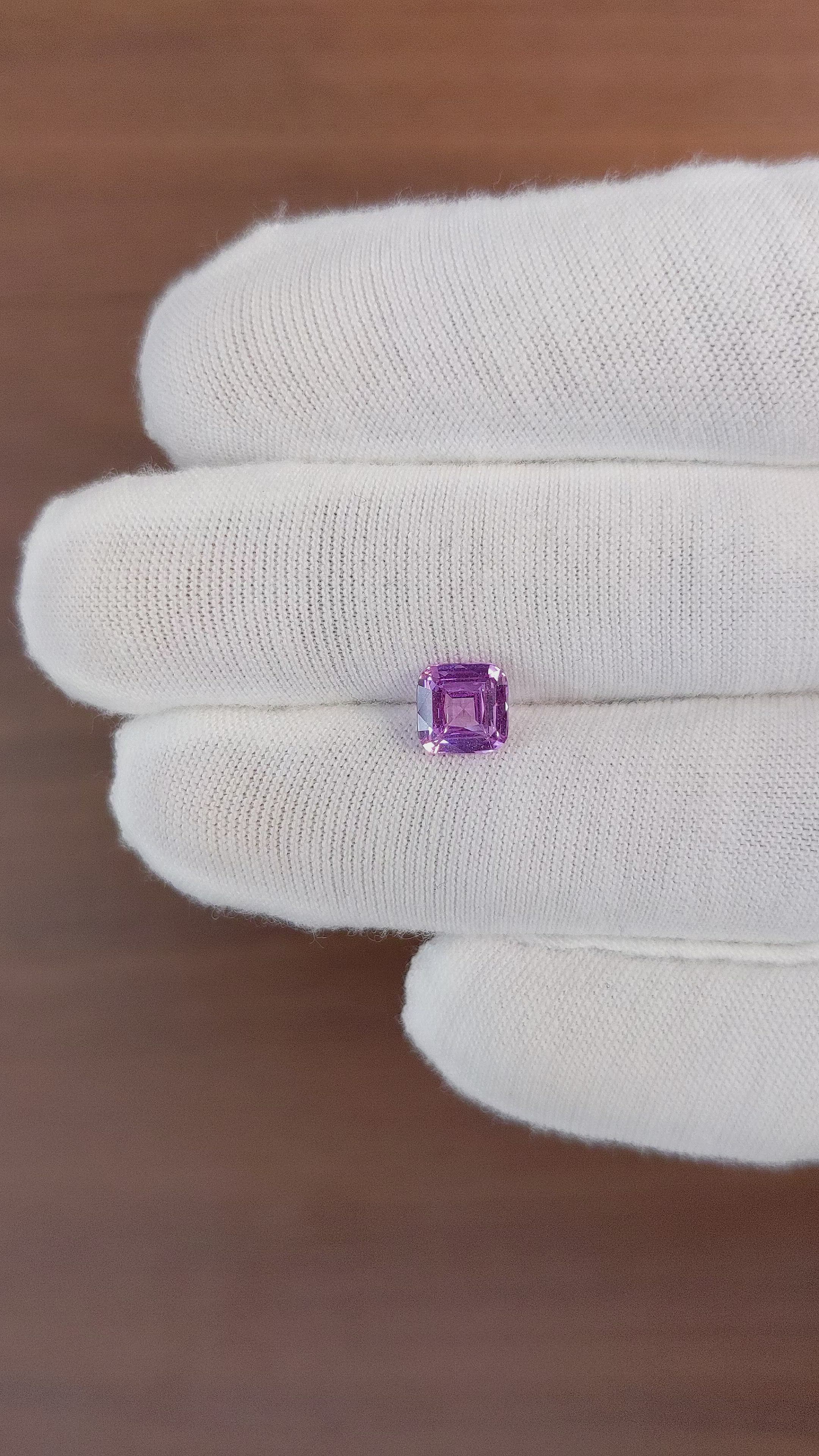 1.51 Ct. Pink Sapphire from Ceylon (Sri Lanka) Size Video