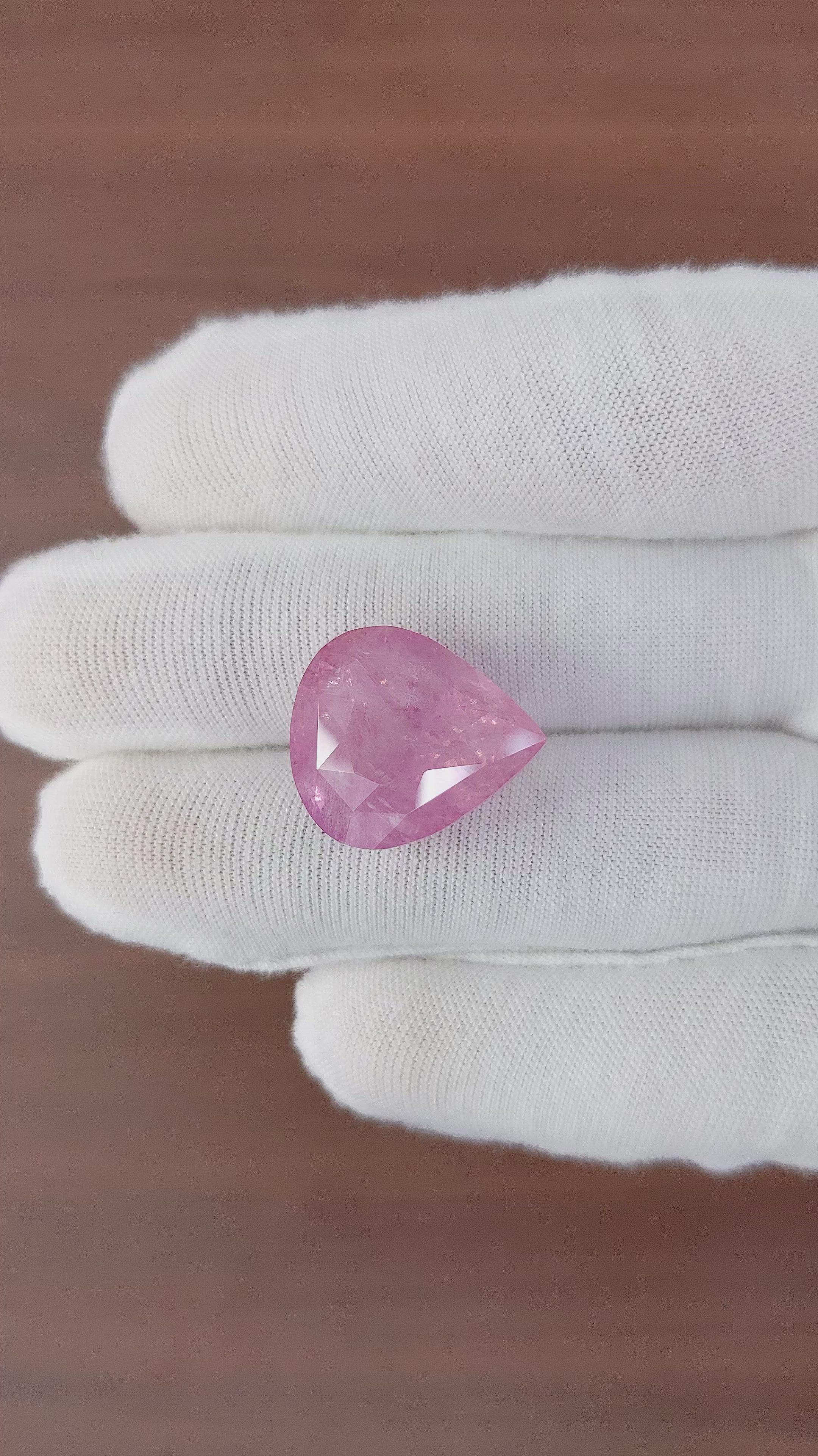 33.61 Ct. Pink Sapphire from Ceylon (Sri Lanka) Size Video