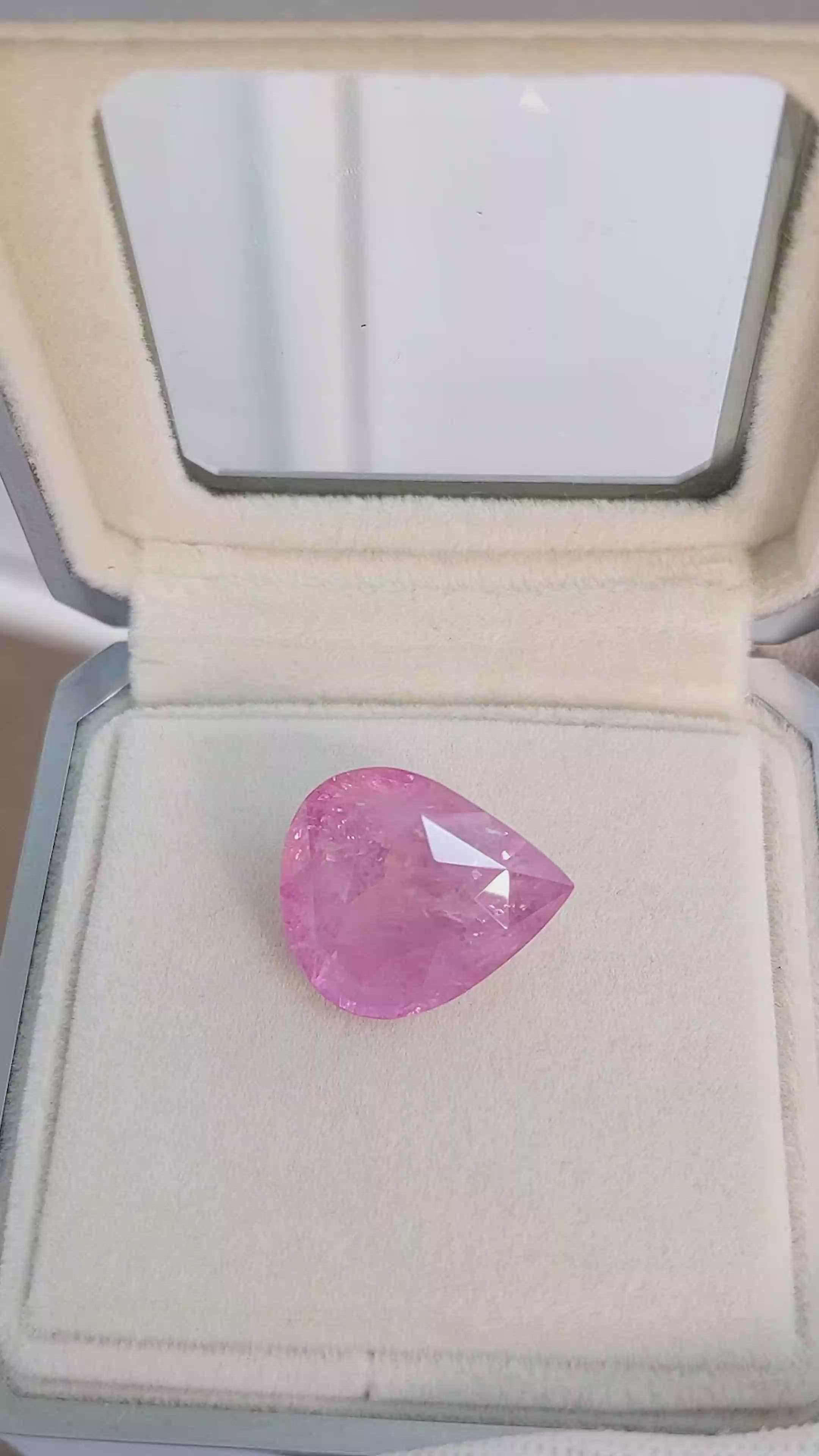 33.61 Ct. Pink Sapphire from Ceylon (Sri Lanka) Size Video