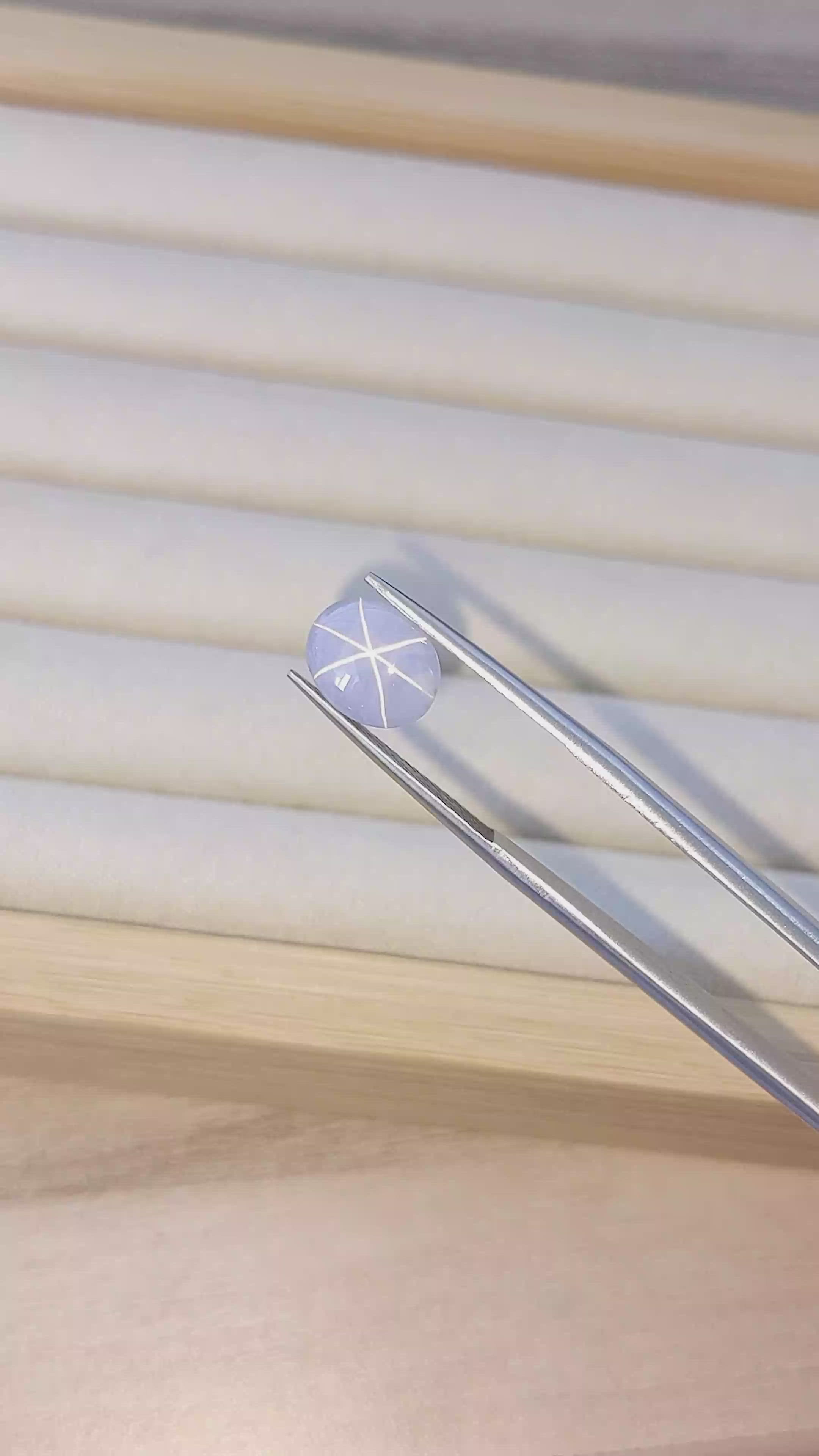 4.14 Ct. White Star Sapphire from Ceylon (Sri Lanka) Size Video