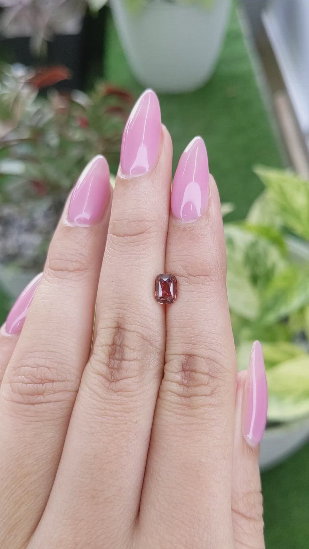 1.05 Ct. Orangish Brown Sapphire from Madagascar Size Video