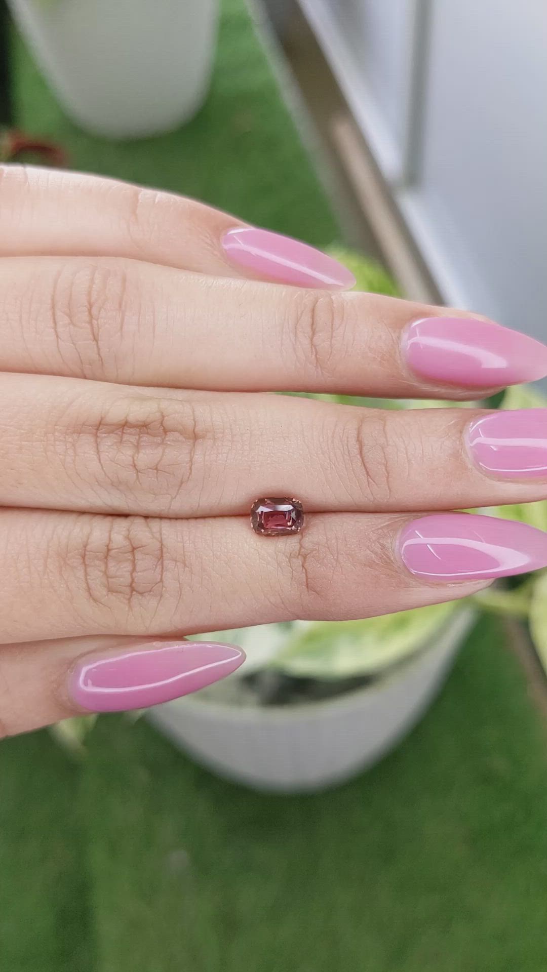 1.05 Ct. Orangish Brown Sapphire from Madagascar Size Video