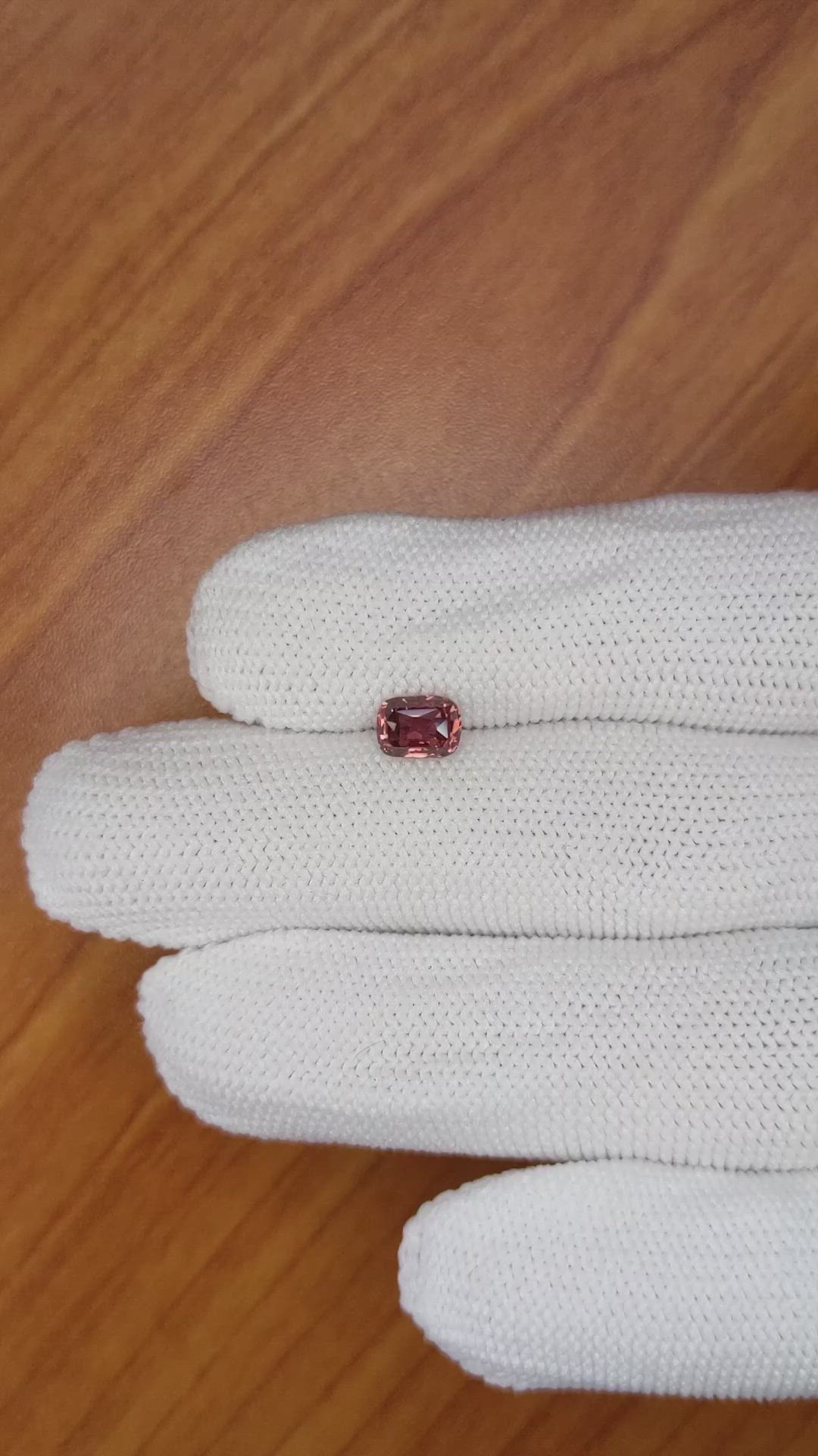 1.05 Ct. Orangish Brown Sapphire from Madagascar Size Video