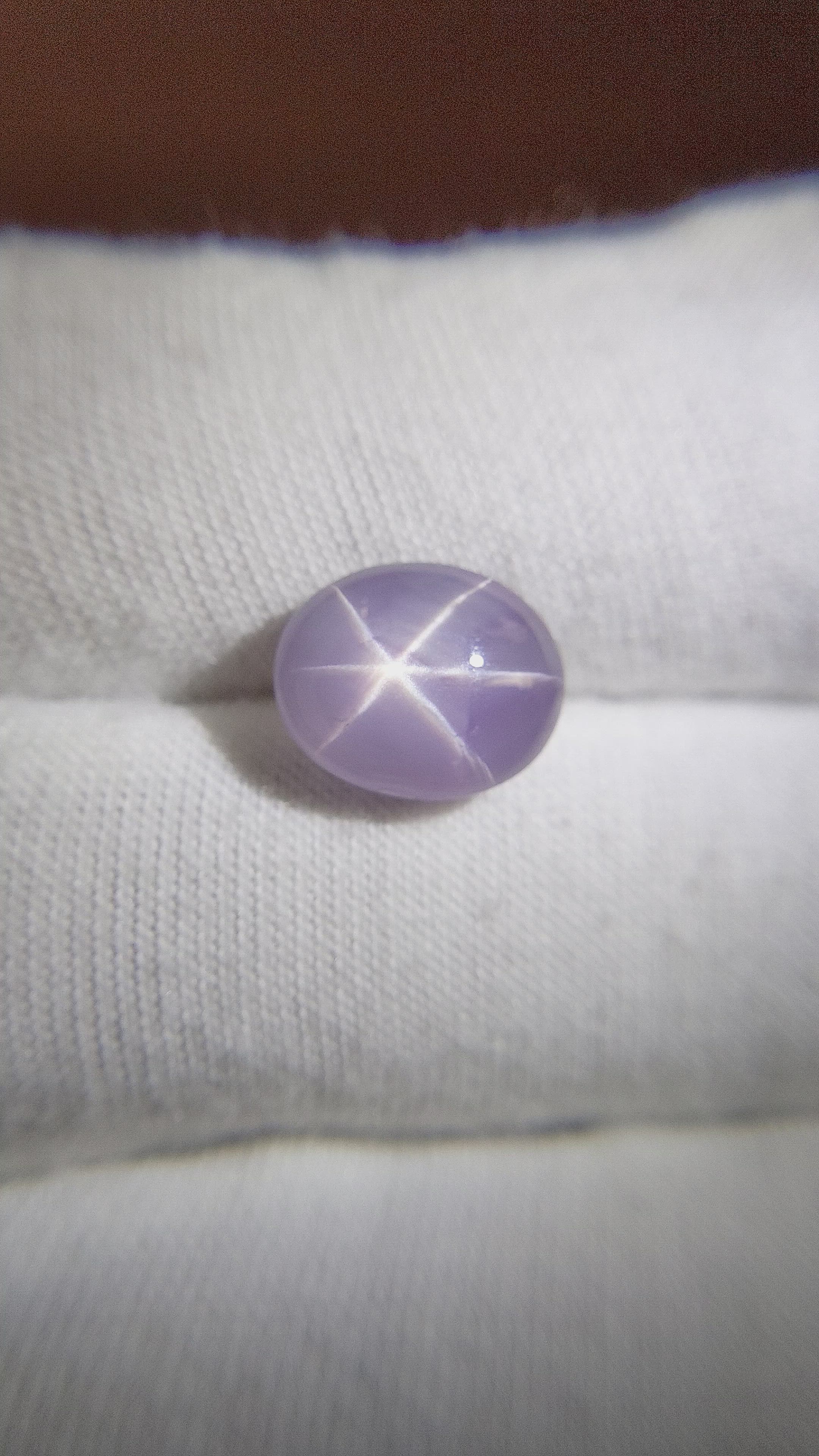 6.01 Ct. Violet Star Sapphire from Ceylon (Sri Lanka) Size Video