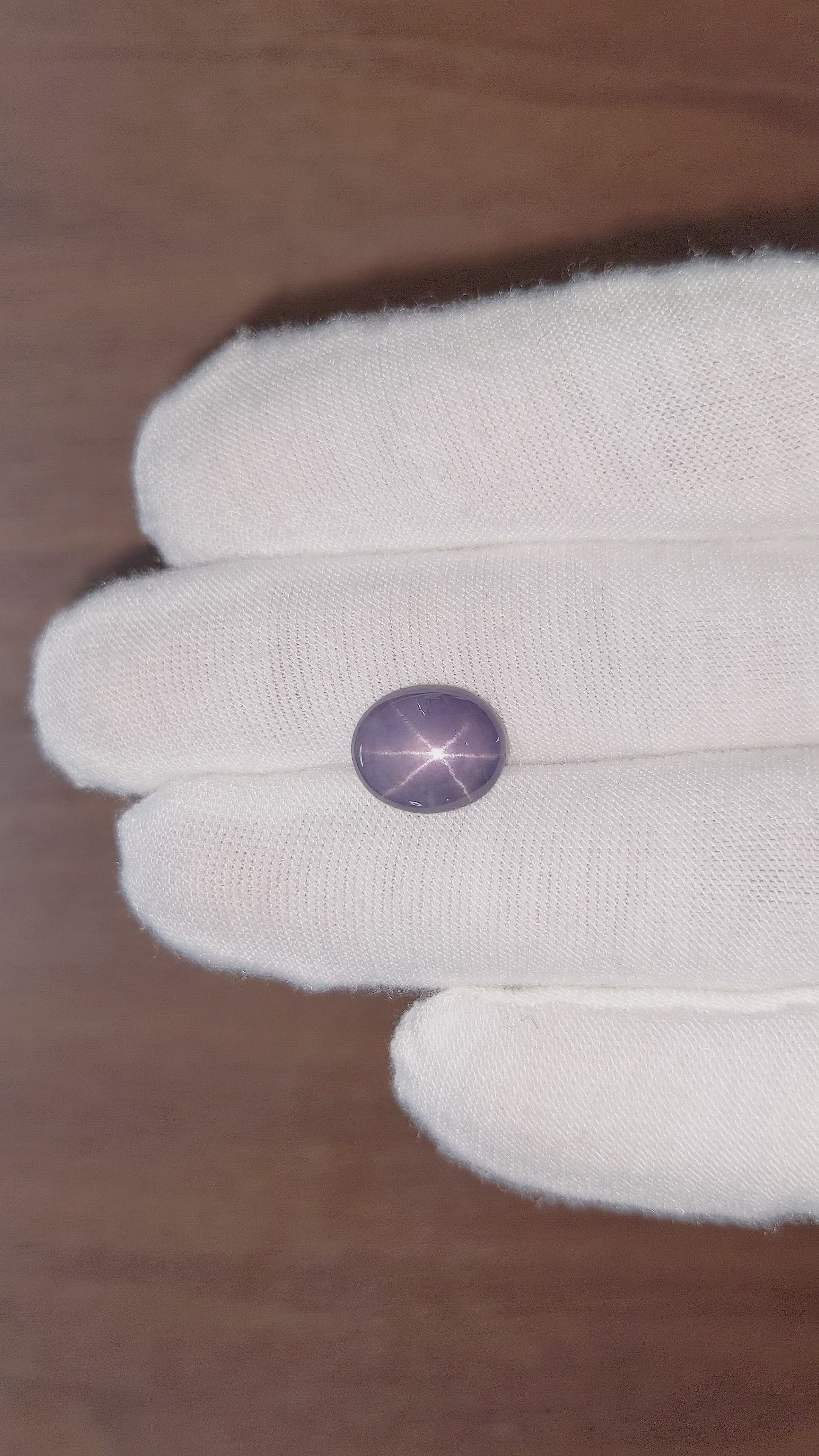 4.88 Ct. Grey Star Sapphire from Ceylon (Sri Lanka) Size Video