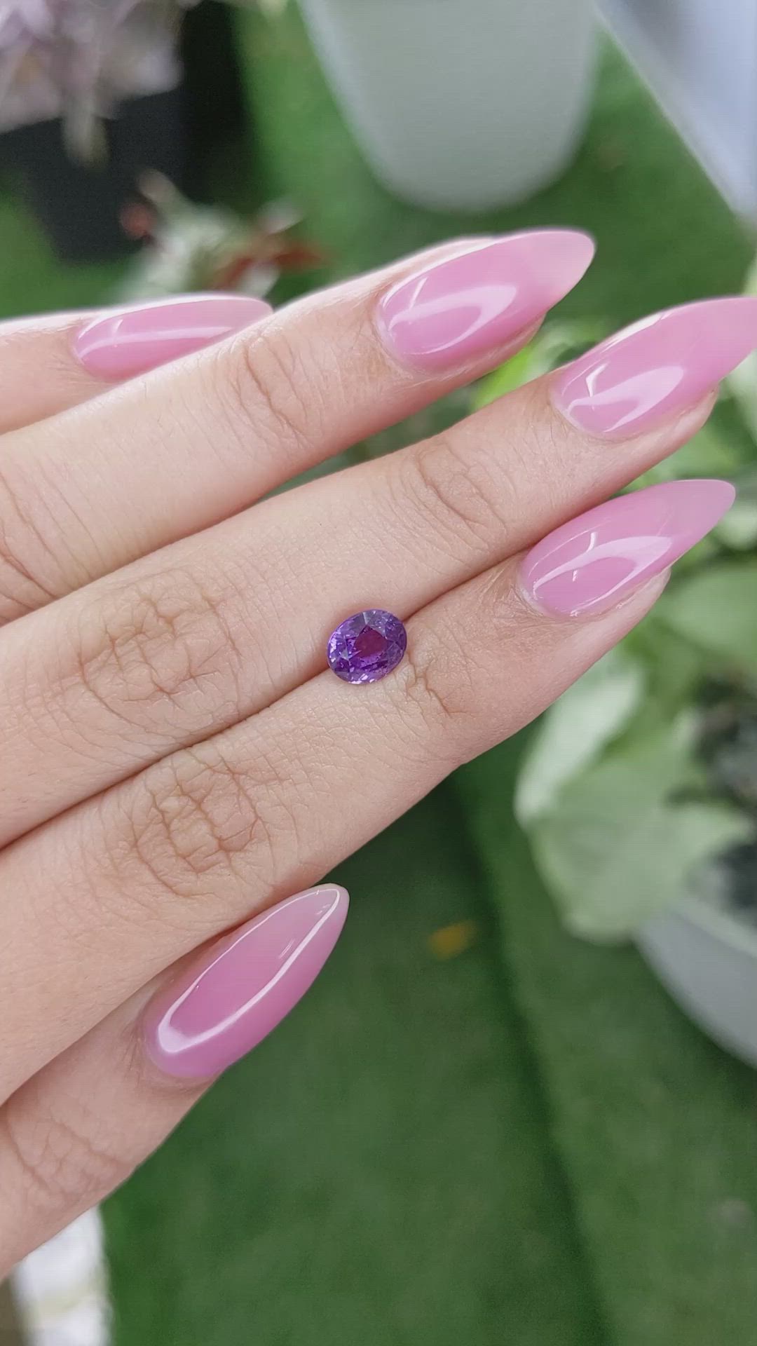 1.55 Ct. Purple Sapphire from Madagascar Size Video