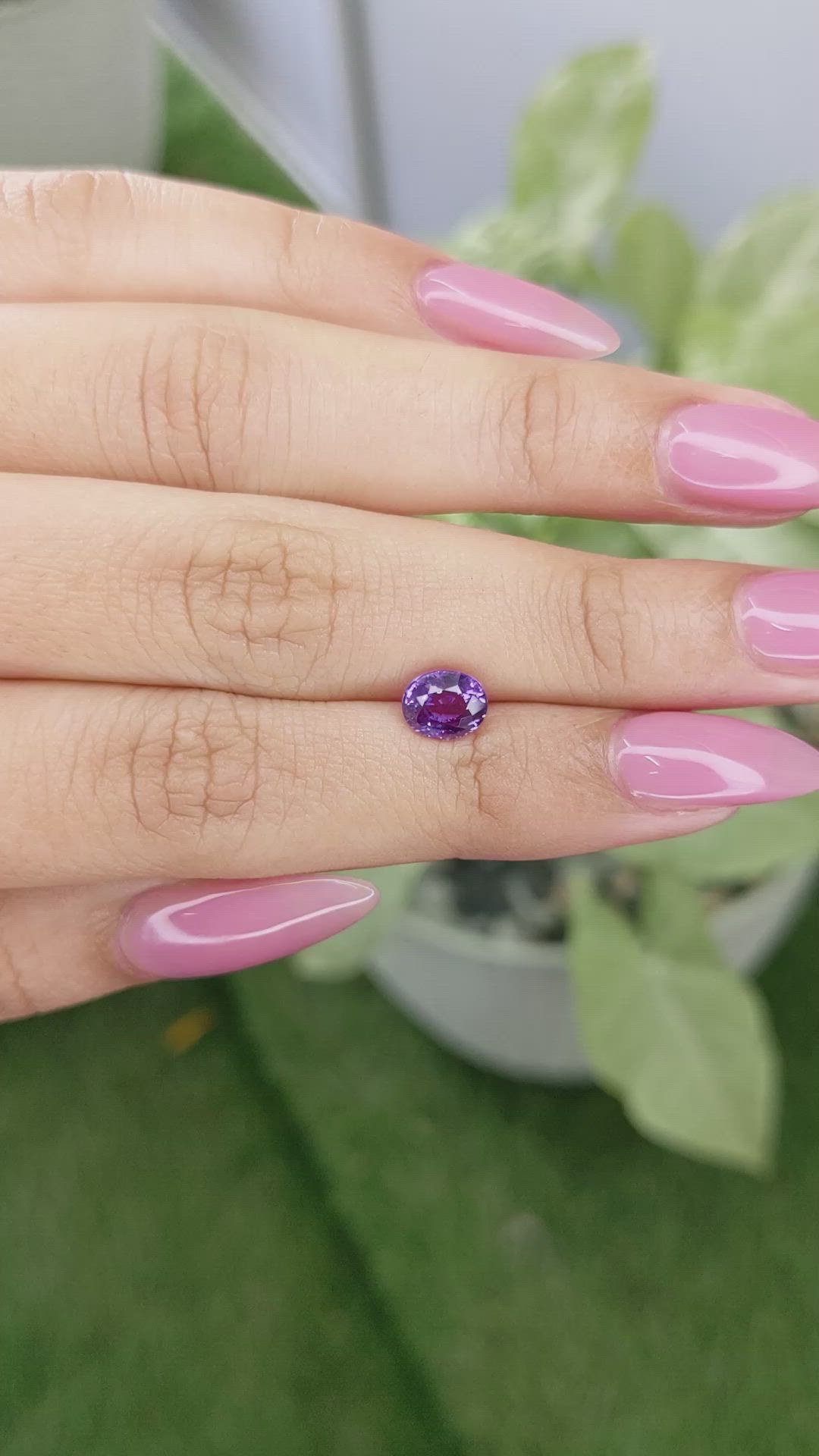 1.55 Ct. Purple Sapphire from Madagascar Size Video