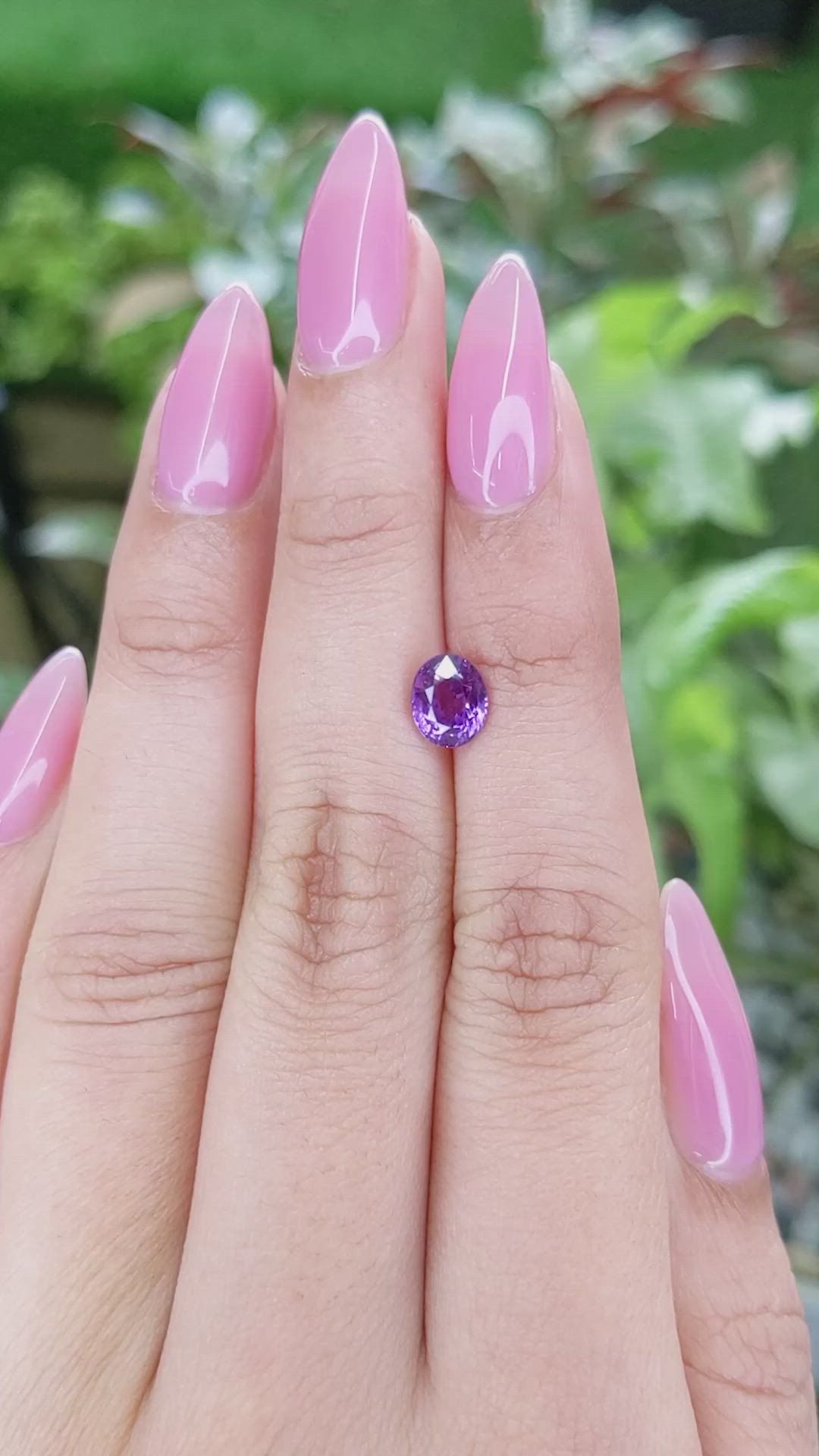 1.55 Ct. Purple Sapphire from Madagascar Size Video