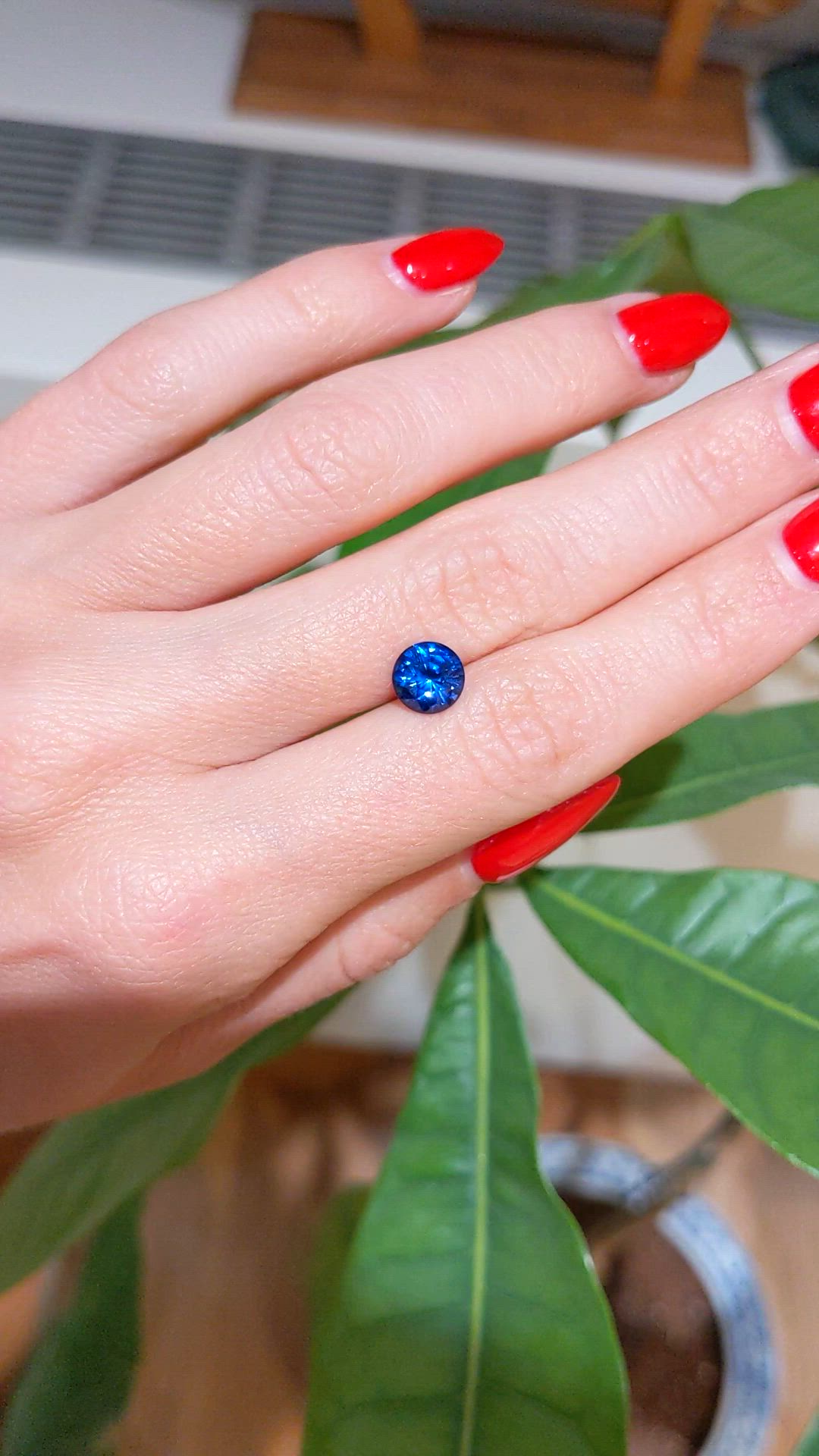 1.99 Ct. Blue Sapphire from Ceylon (Sri Lanka) Size Video