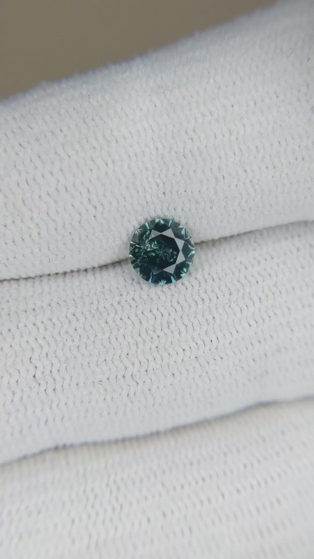 0.84 Ct. Bluish Green Sapphire from Montana Size Video