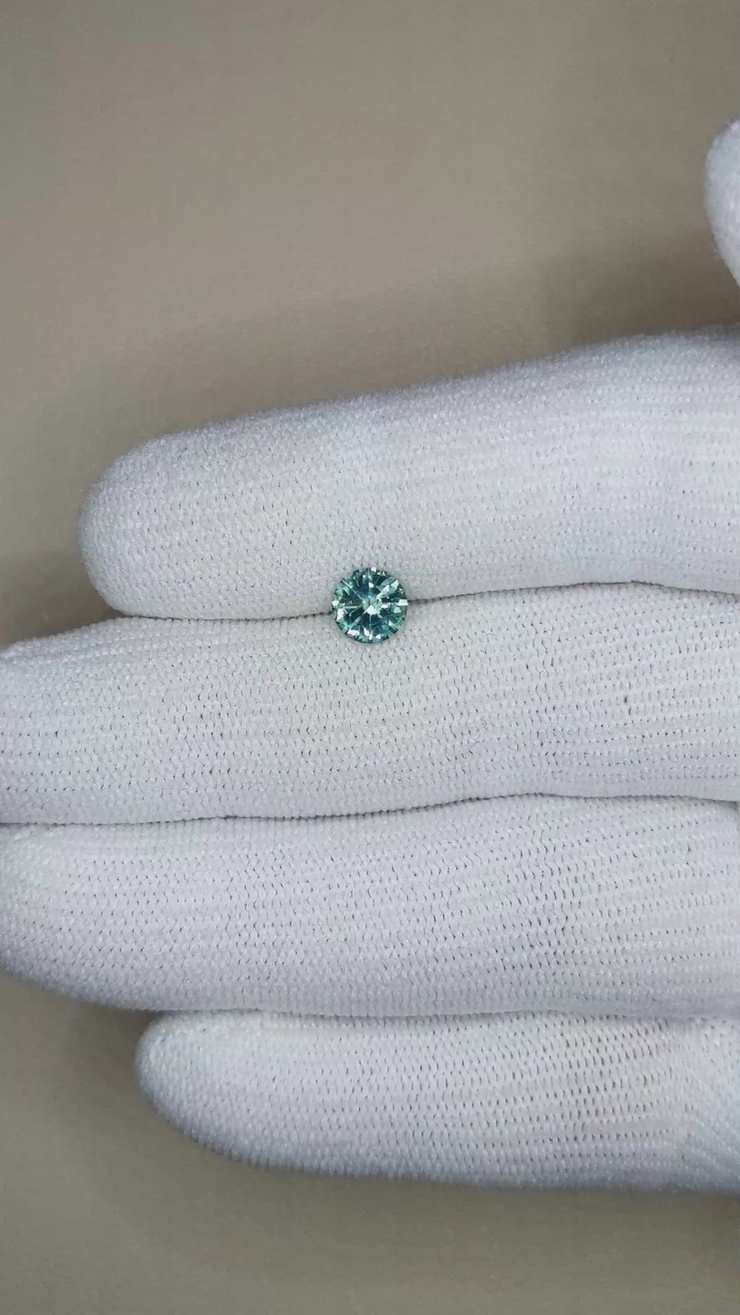 0.84 Ct. Bluish Green Sapphire from Montana Size Video