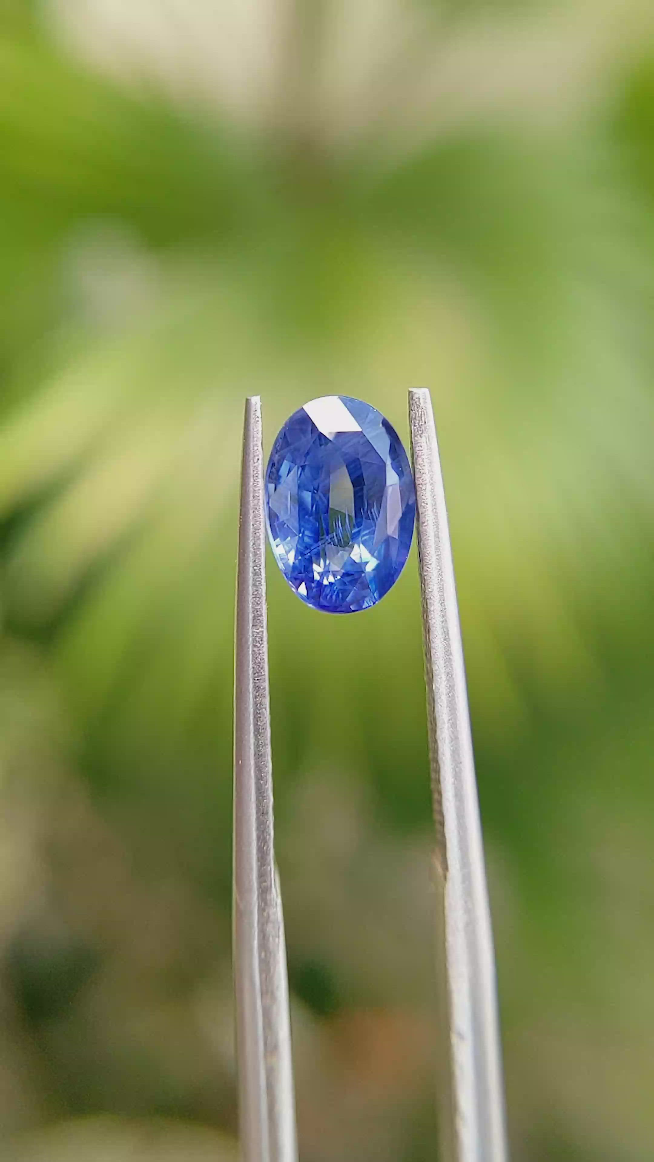 1.53 Ct. Blue Sapphire from Ceylon (Sri Lanka) Size Video