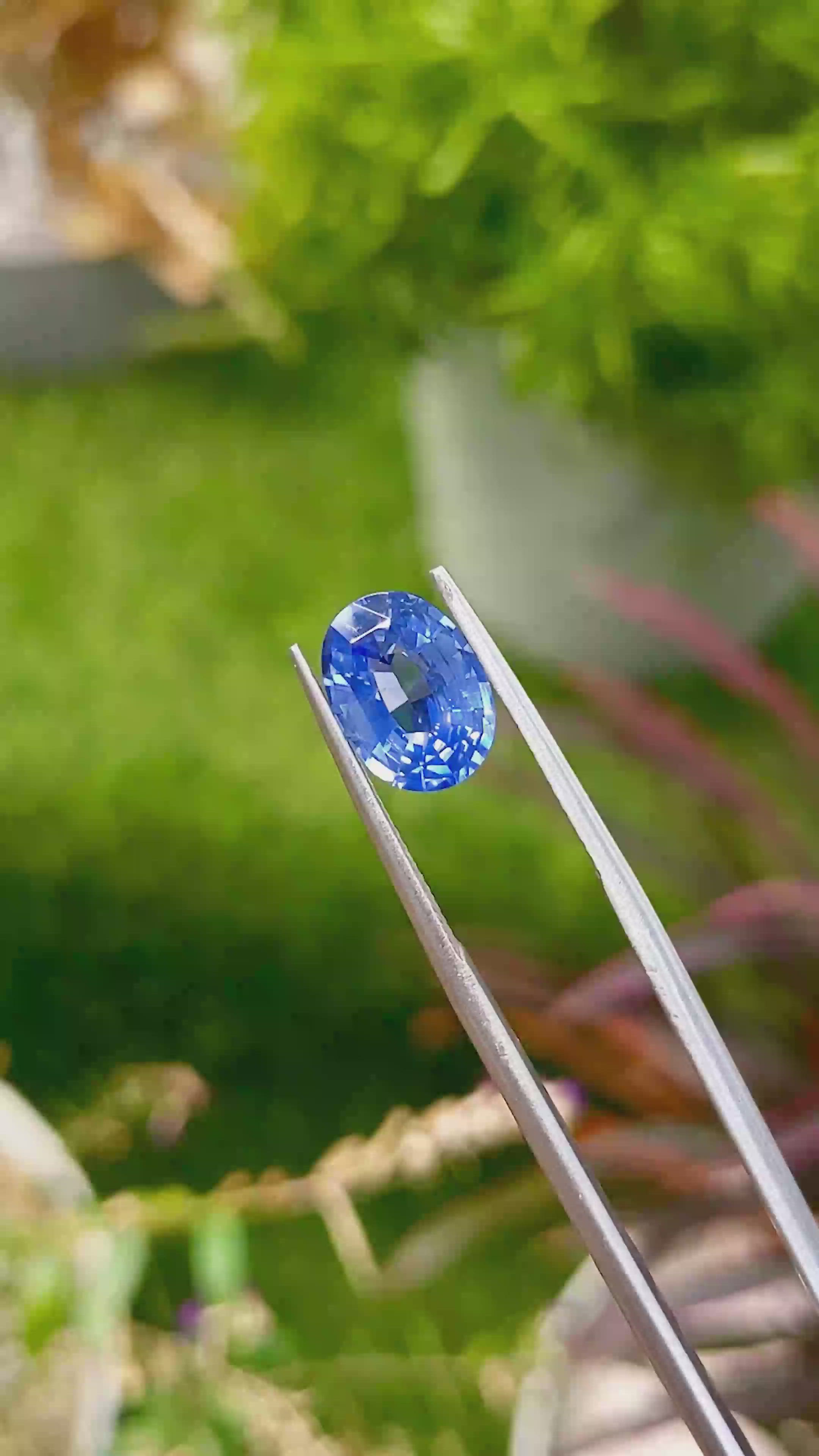 2.88 Ct. Blue Sapphire from Ceylon (Sri Lanka) Size Video