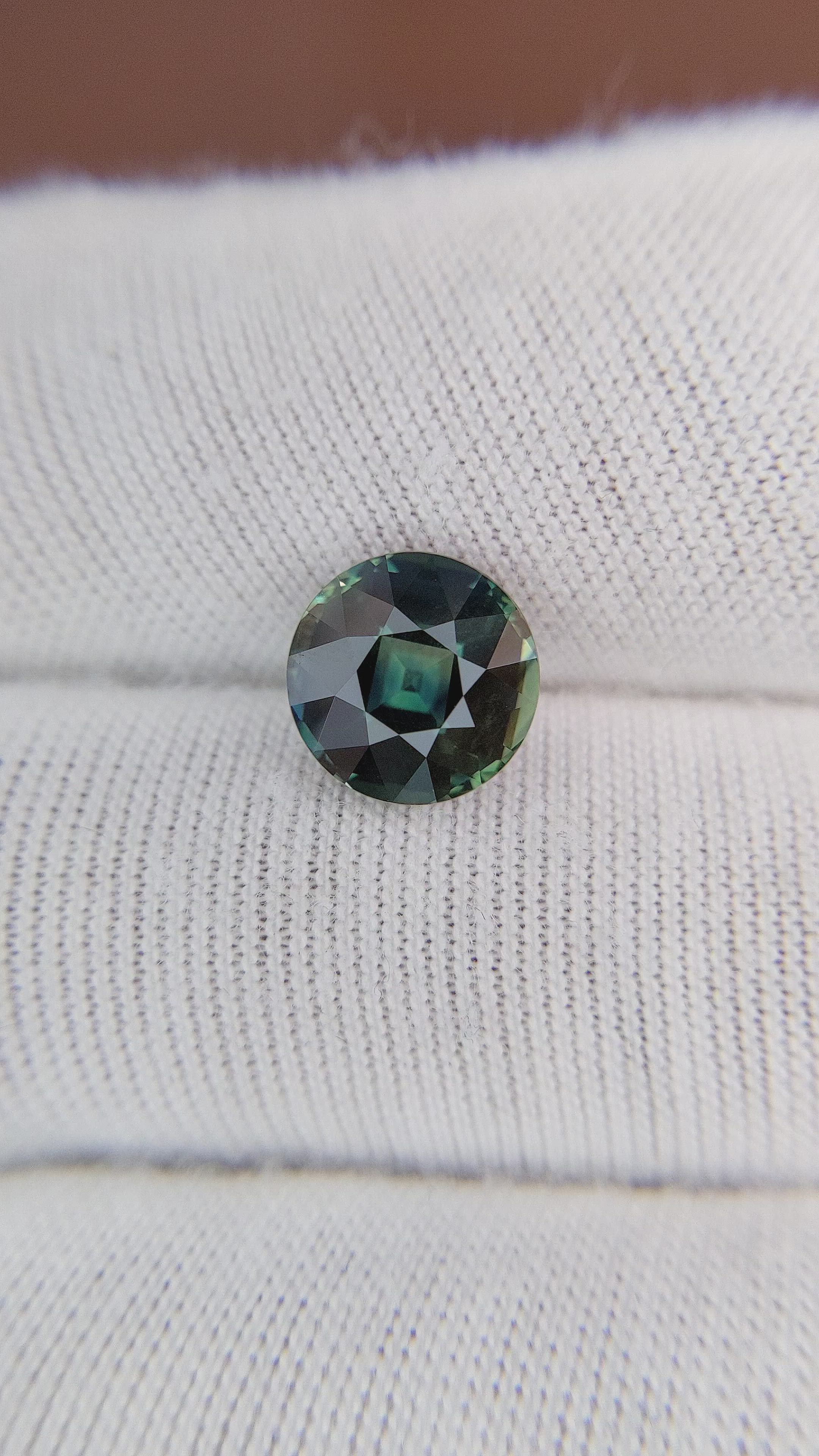 3.14 Ct. Bluish Green Sapphire from Madagascar Size Video